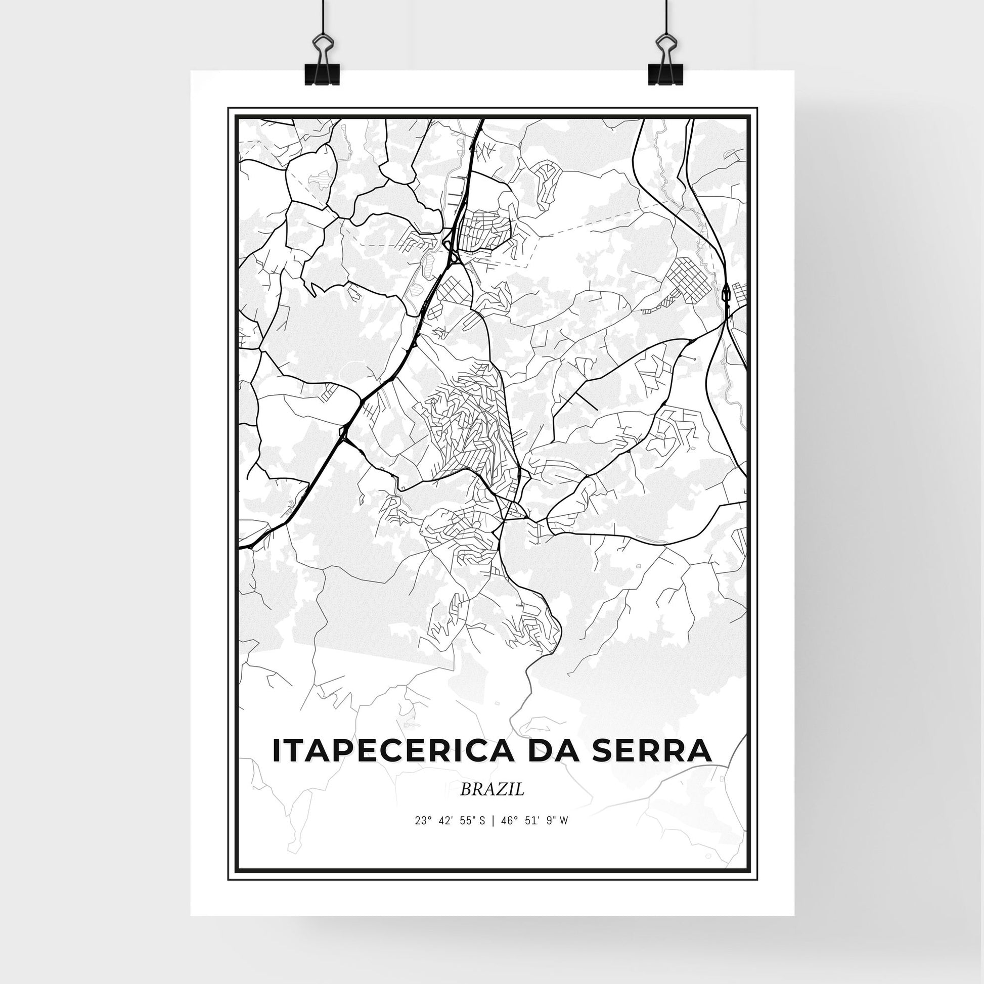 Itapecerica da Serra Brazil - Premium City Map Poster