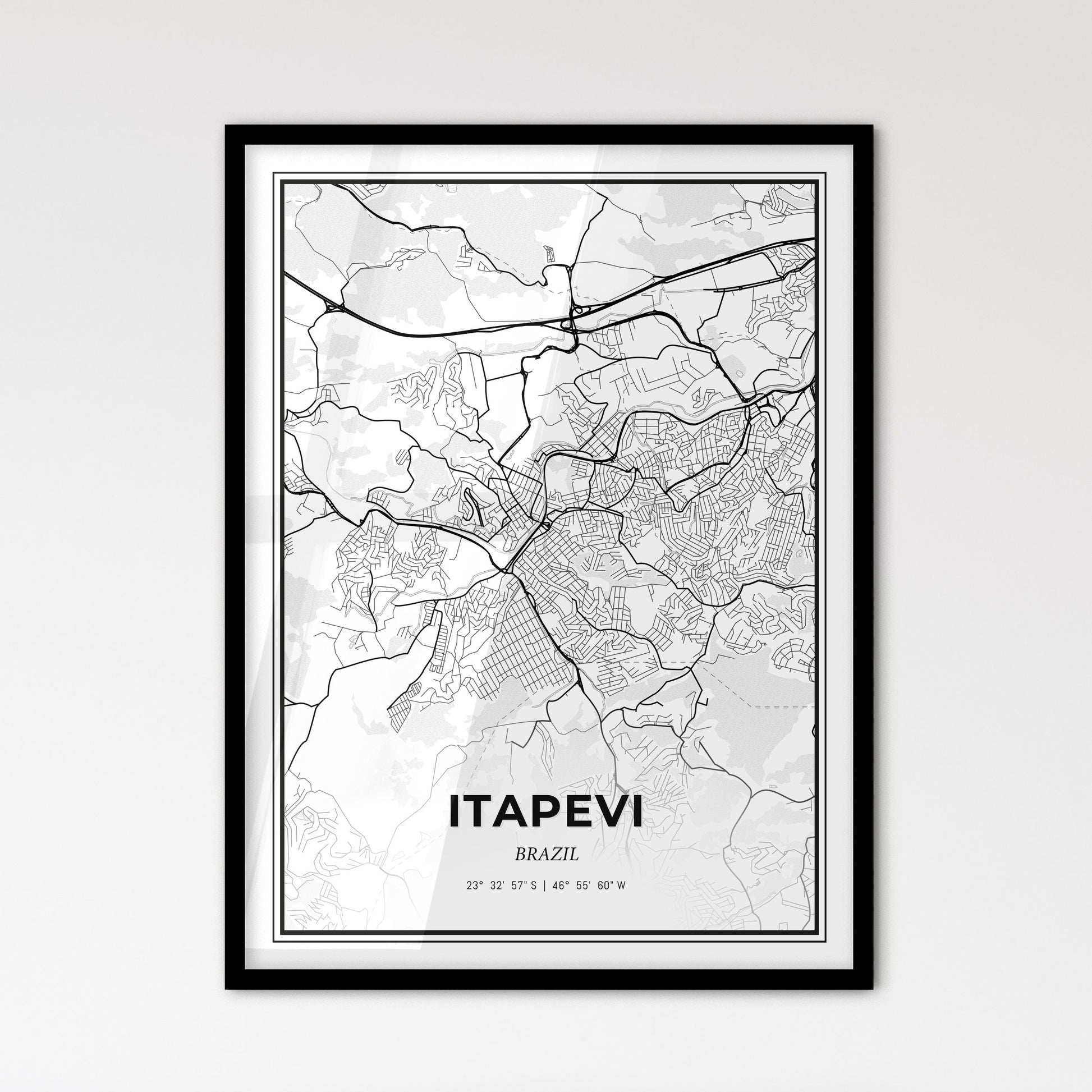 Itapevi Brazil - Scandinavian Style City Map for Modern Home Decor