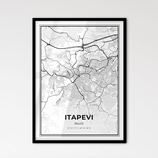 Itapevi Brazil - Scandinavian Style City Map for Modern Home Decor