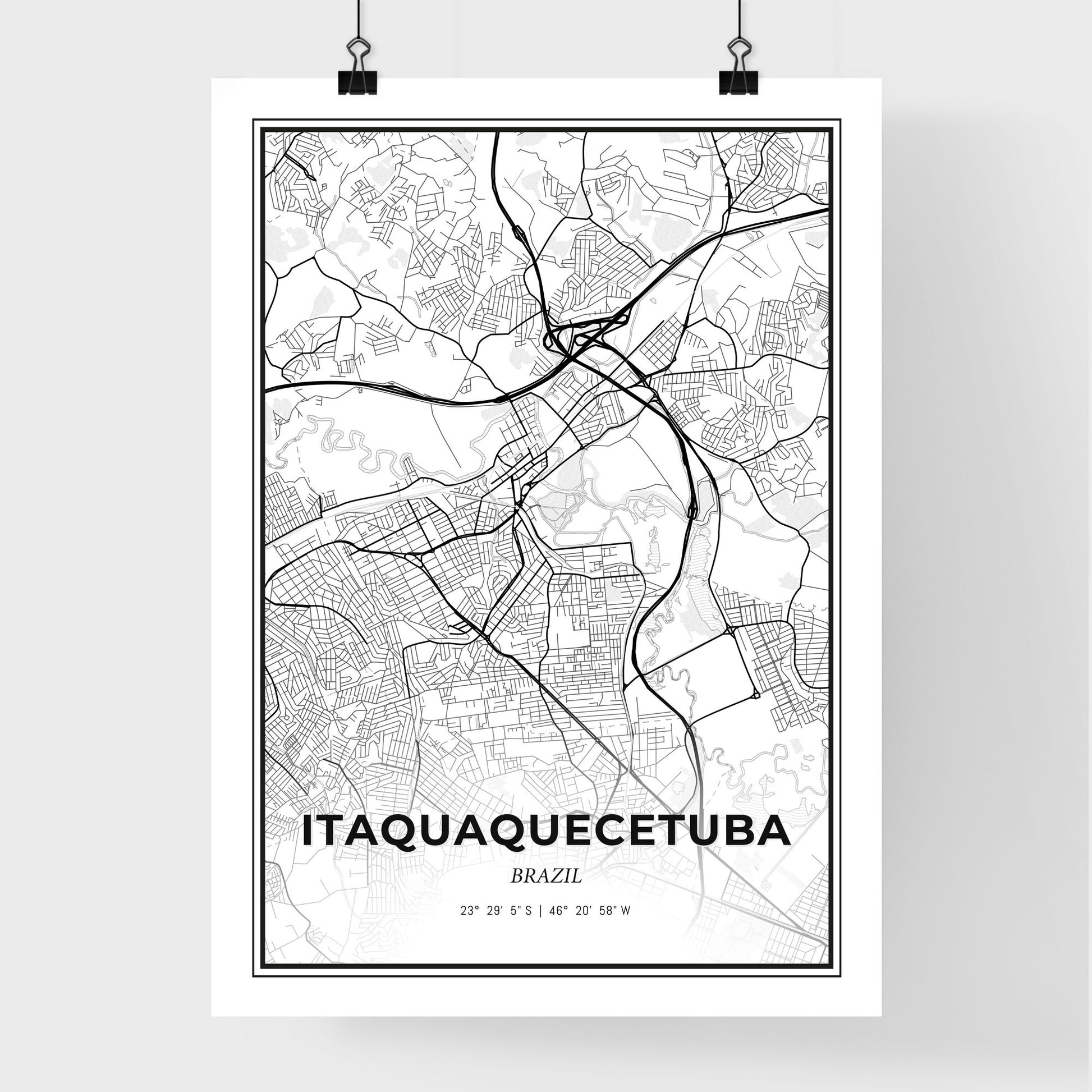 Itaquaquecetuba Brazil - Premium City Map Poster