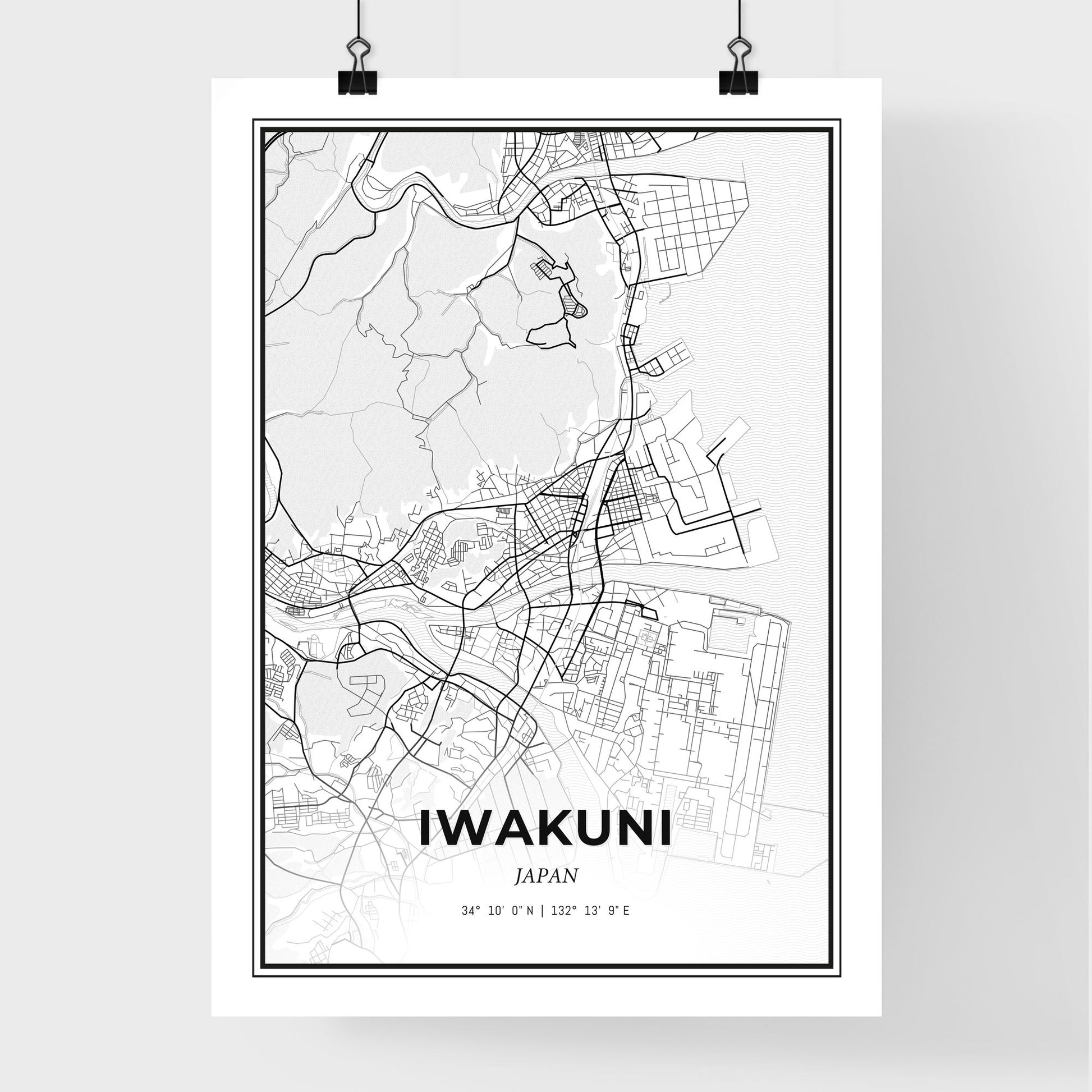 Iwakuni Japan - Premium City Map Poster