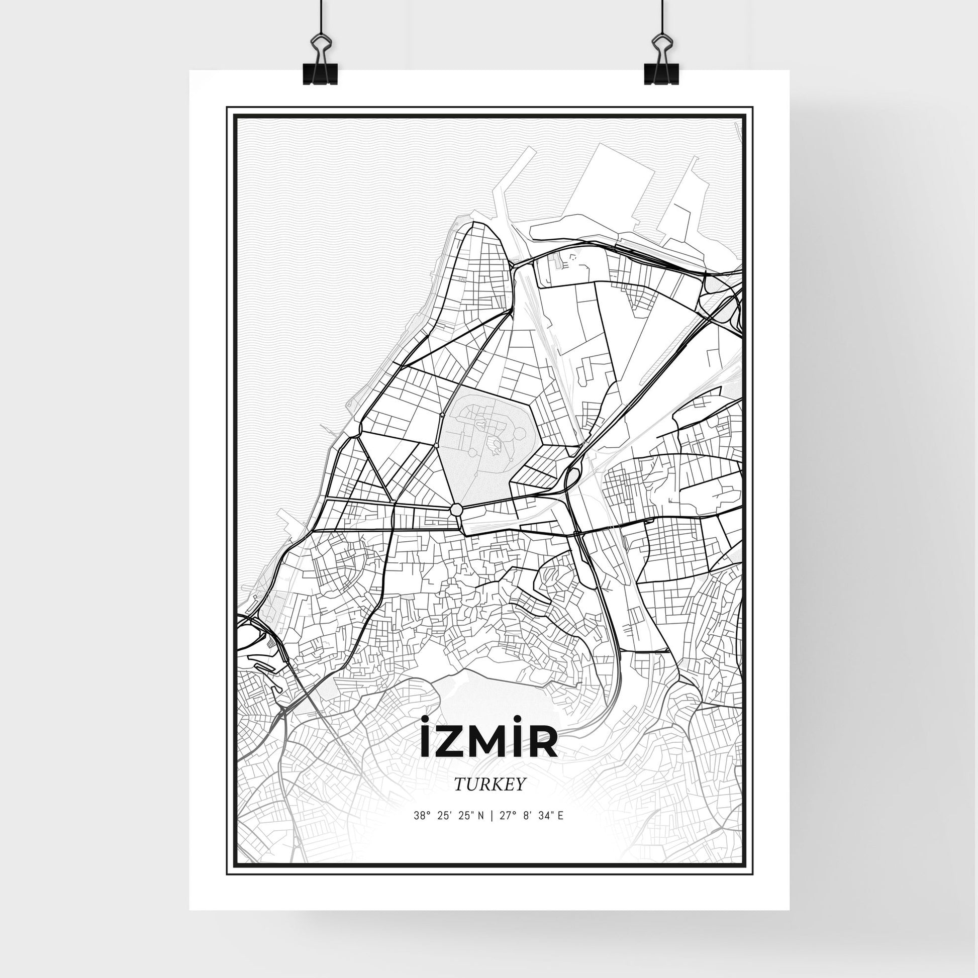 İzmir Turkey - Premium City Map Poster