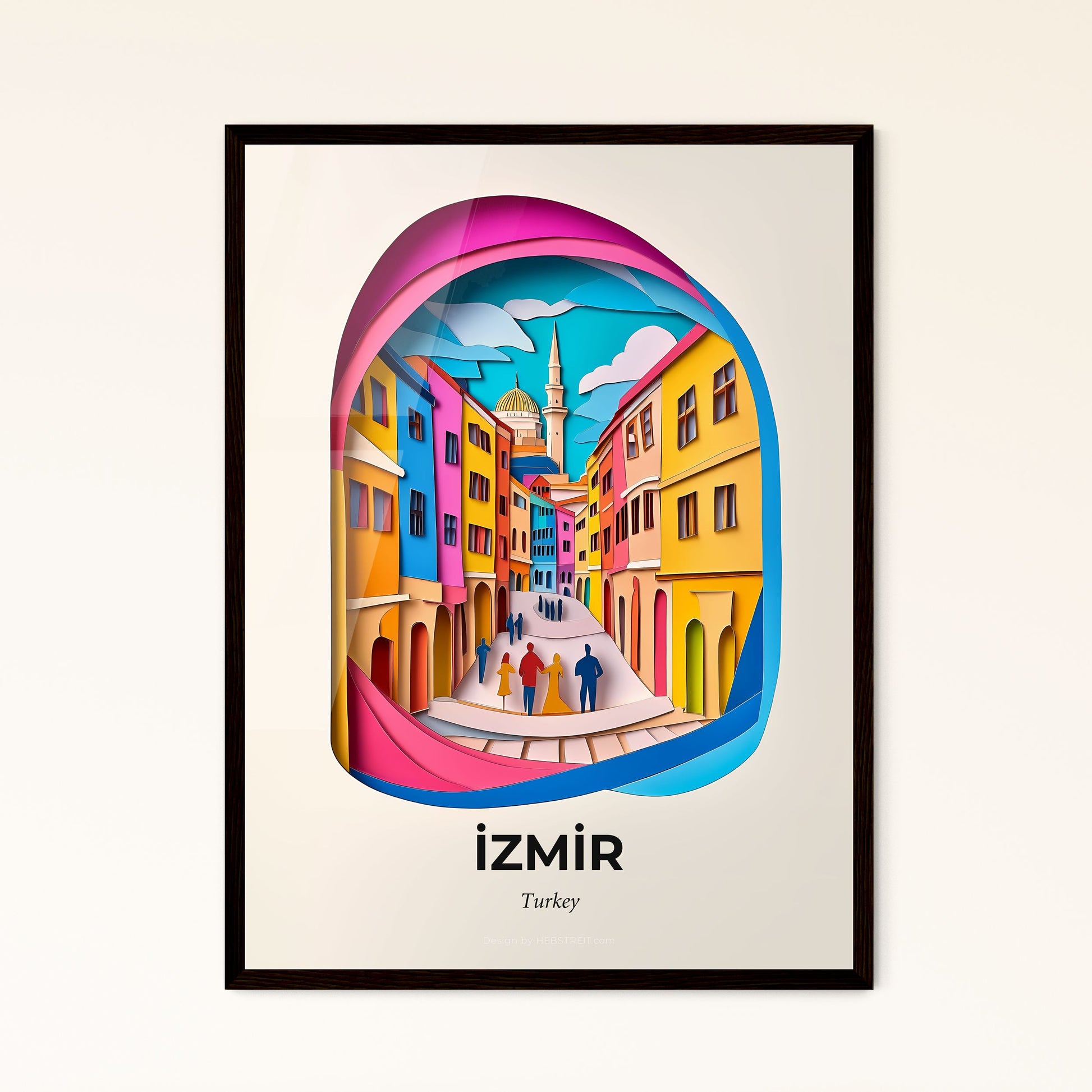 Vivid İzmir, Turkey - a colorful city with people walking down the street