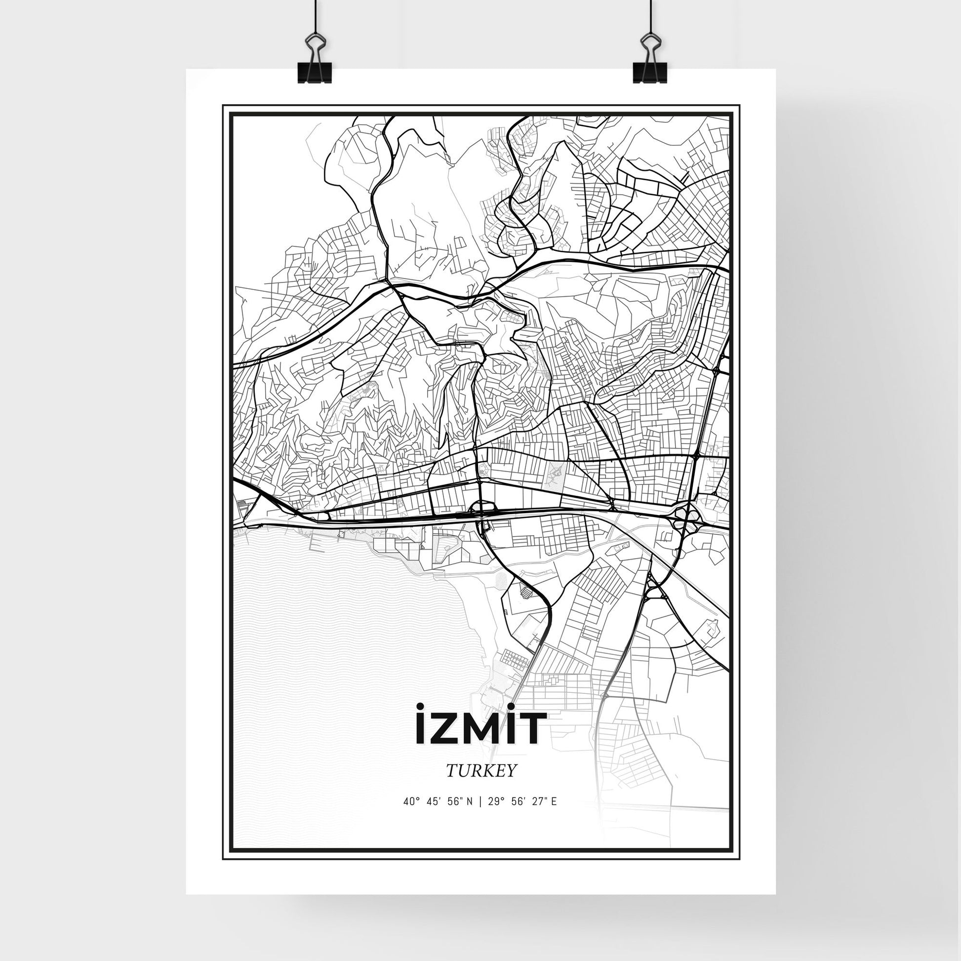 İzmit Turkey - Premium City Map Poster