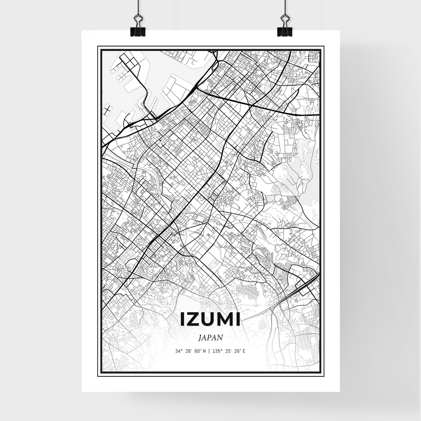 Izumi Japan - Premium City Map Poster