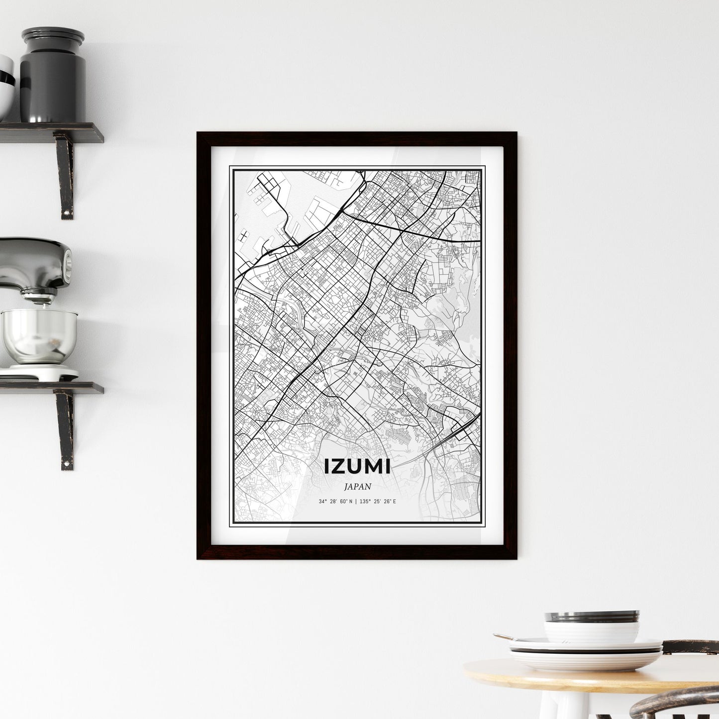 Izumi Japan - Minimal City Map