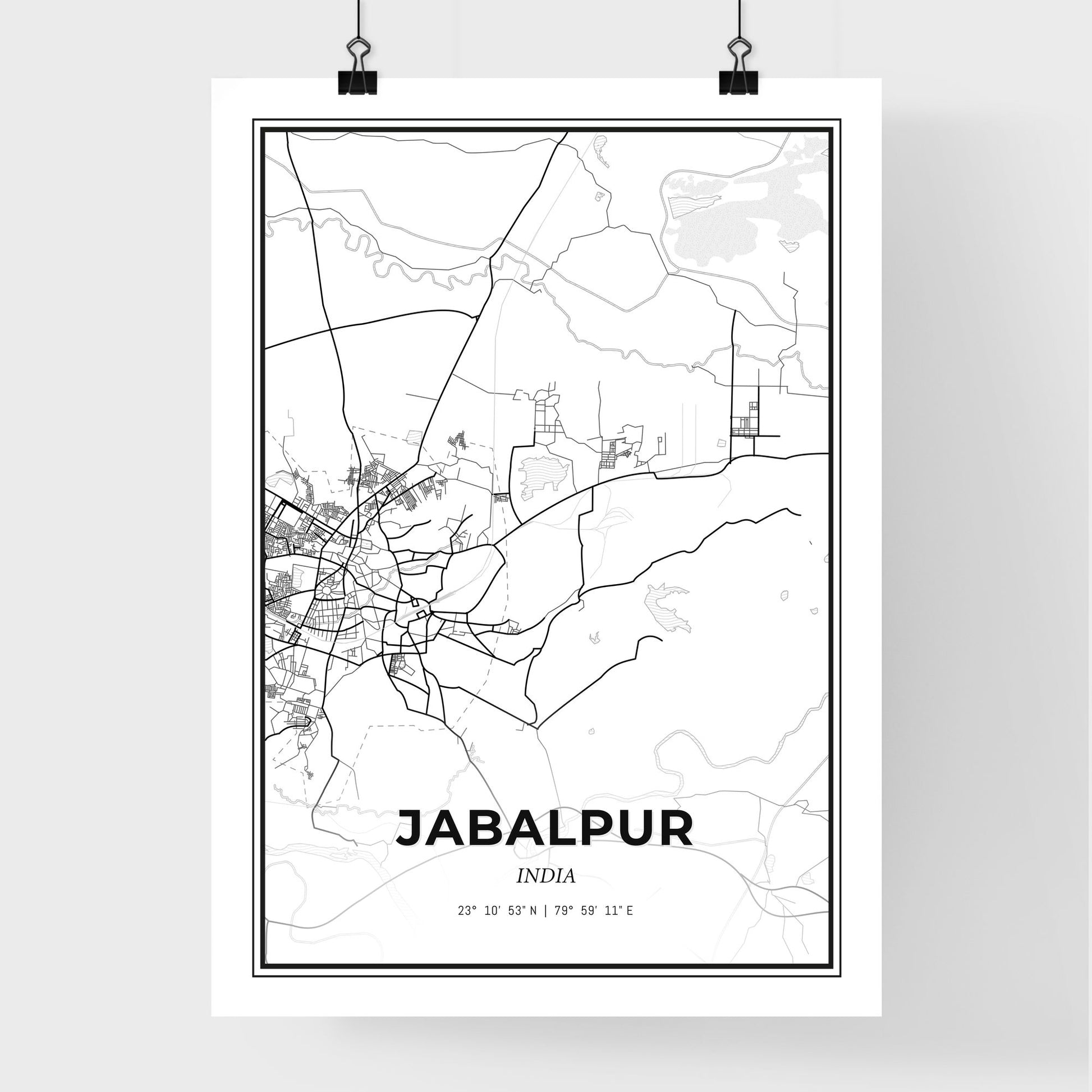 Jabalpur India - Premium City Map Poster