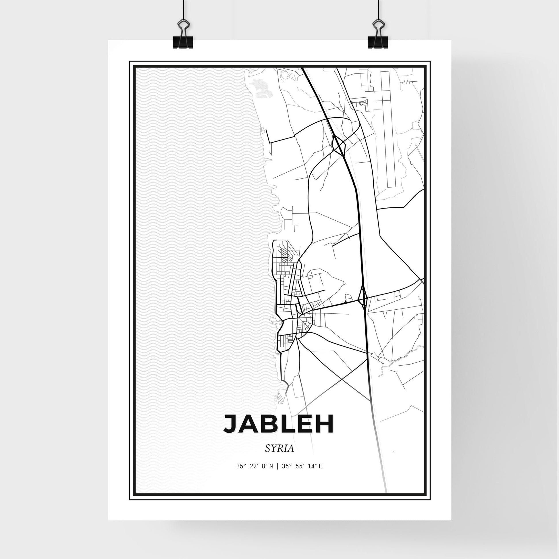 Jableh Syria - Premium City Map Poster