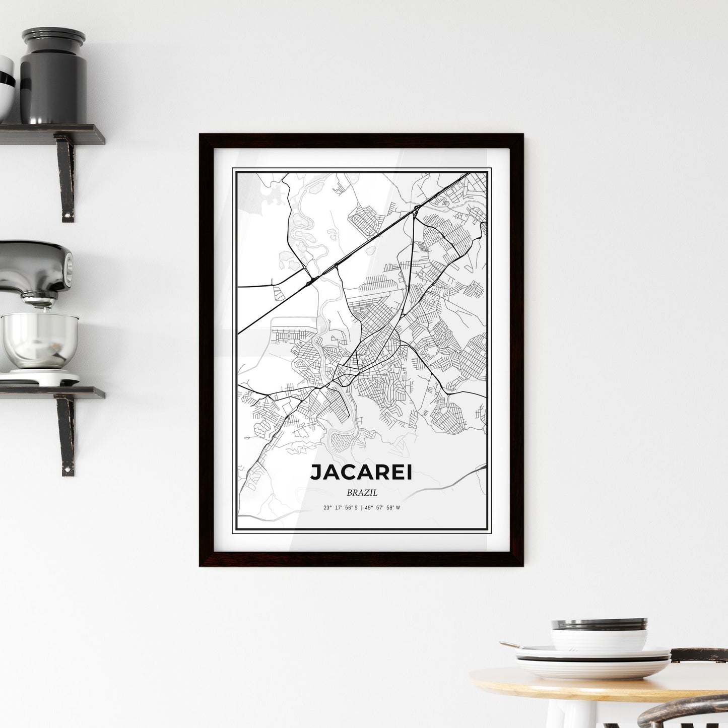 Jacarei Brazil - Minimal City Map