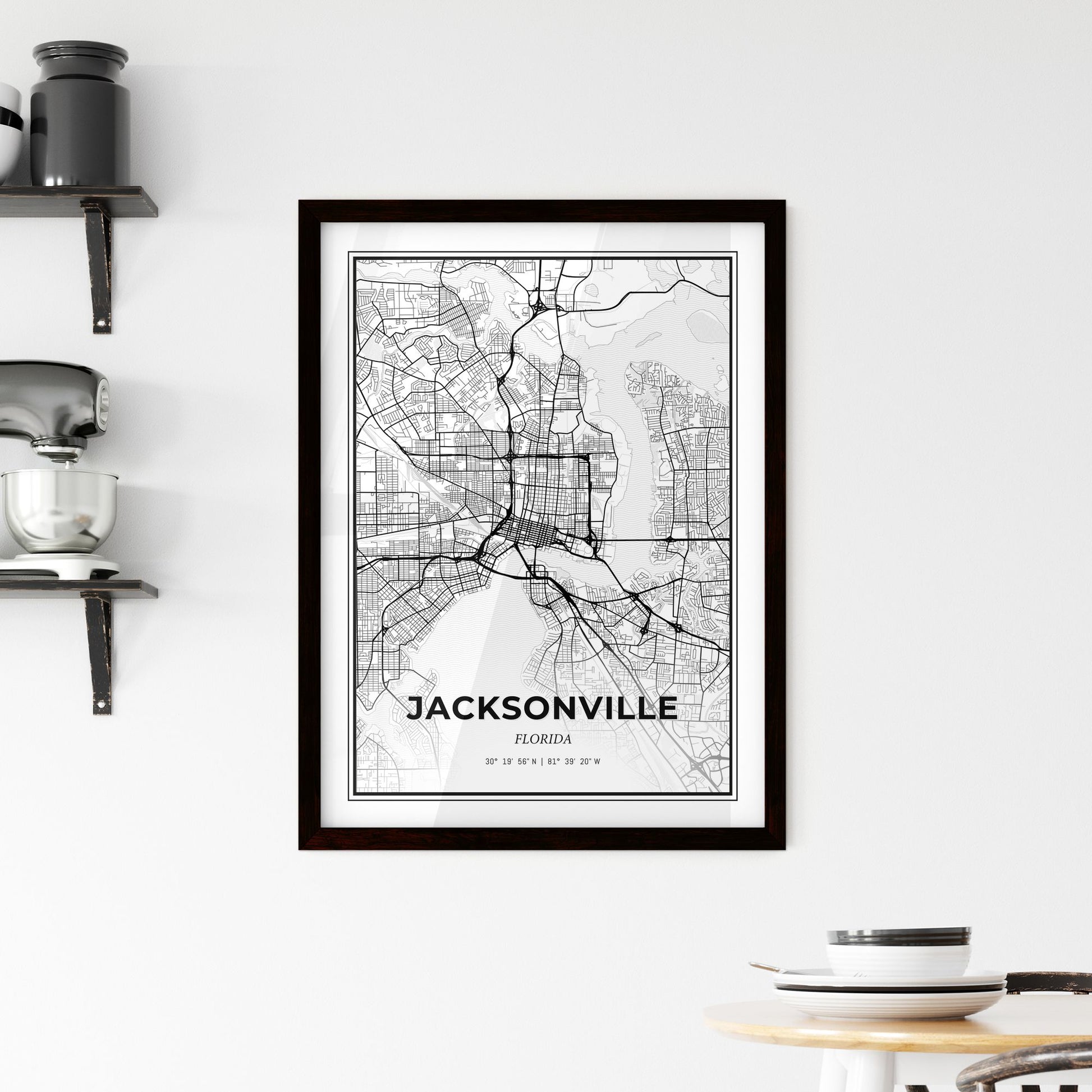 Jacksonville Florida - Minimal City Map