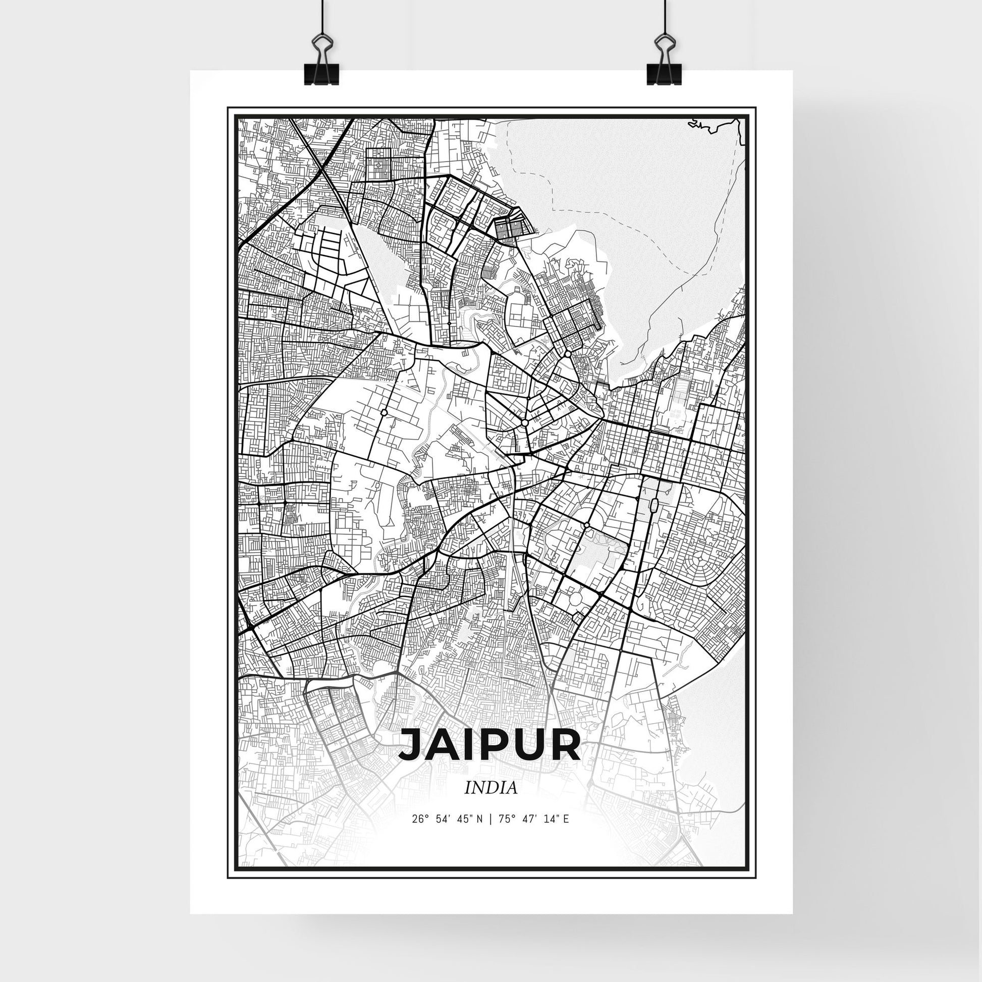 Jaipur India - Premium City Map Poster