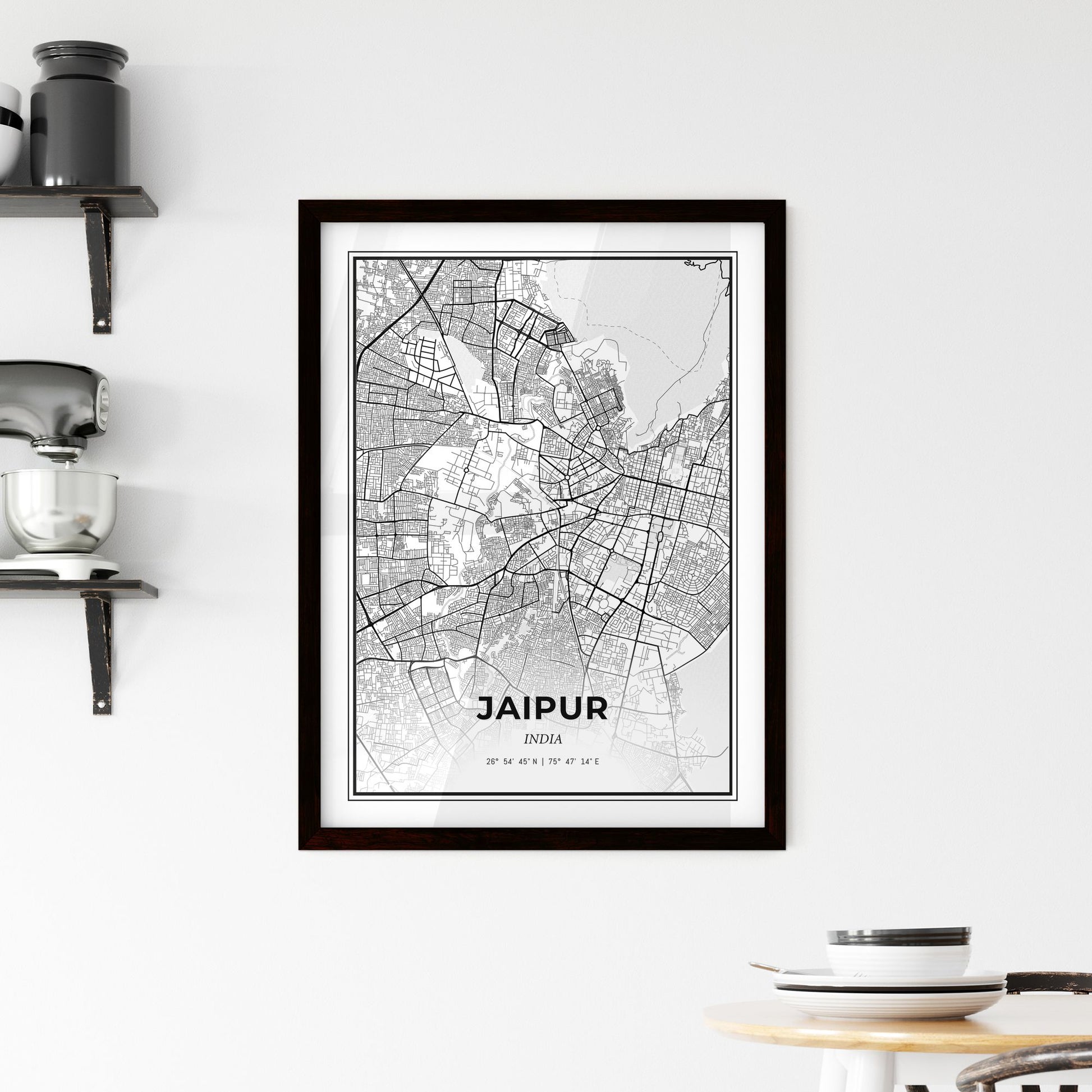 Jaipur India - Minimal City Map