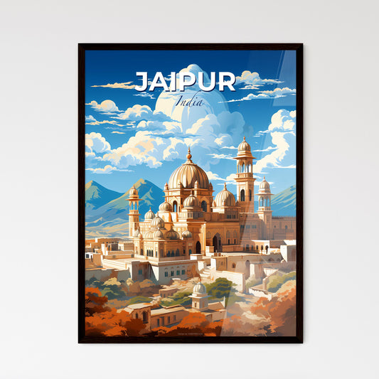 Colorful Majestic Jaipur Skyline Depicting Monumental Heritage and Mountainous Vista Default Title