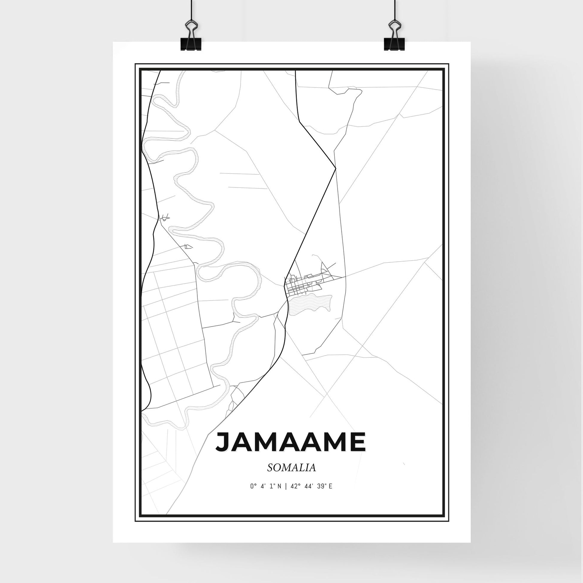 Jamaame Somalia - Premium City Map Poster