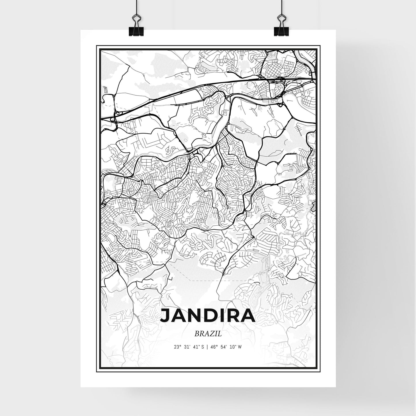 Jandira Brazil - Premium City Map Poster