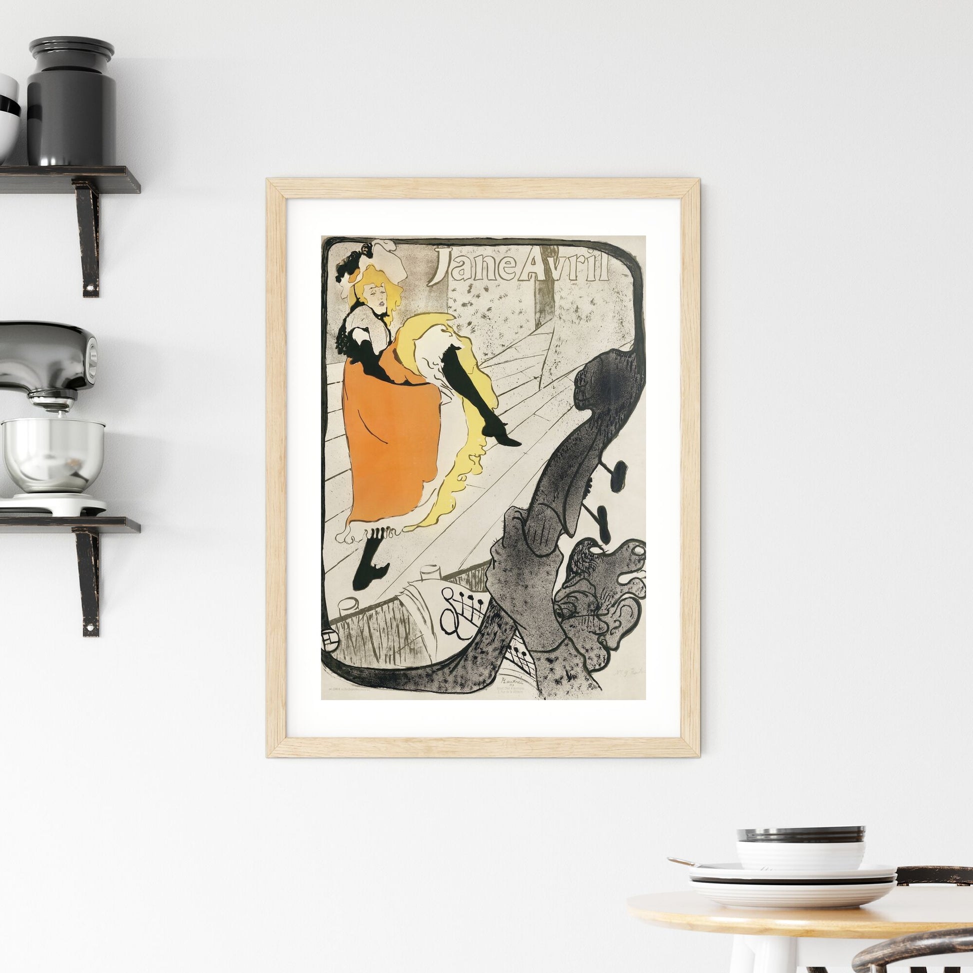 Framed Print of Jane Avril by Henri de Toulouse-Lautrec