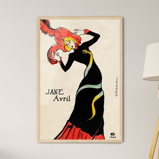 Jane Avril – Henri de Toulouse-Lautrec Framed Art Print