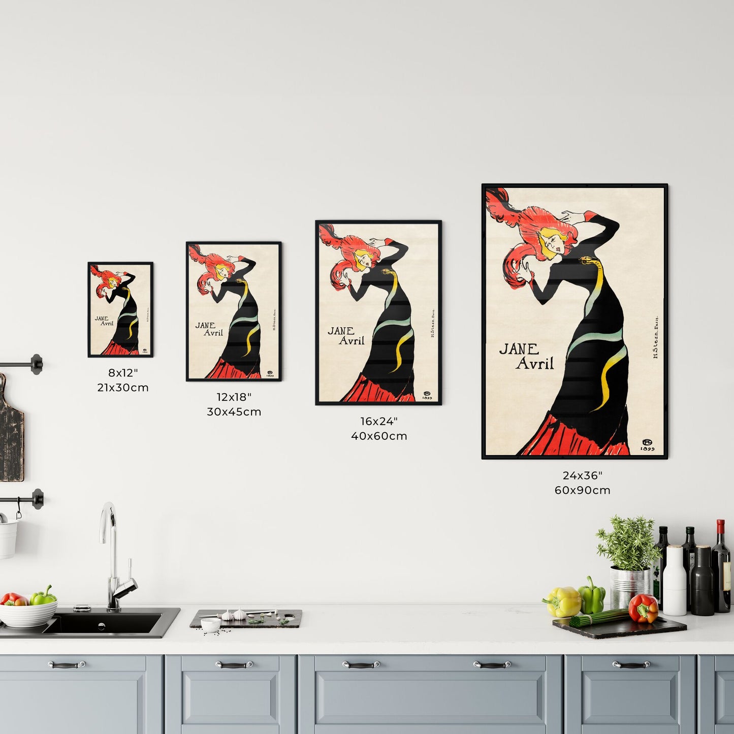Jane Avril – Henri de Toulouse-Lautrec Size Chart