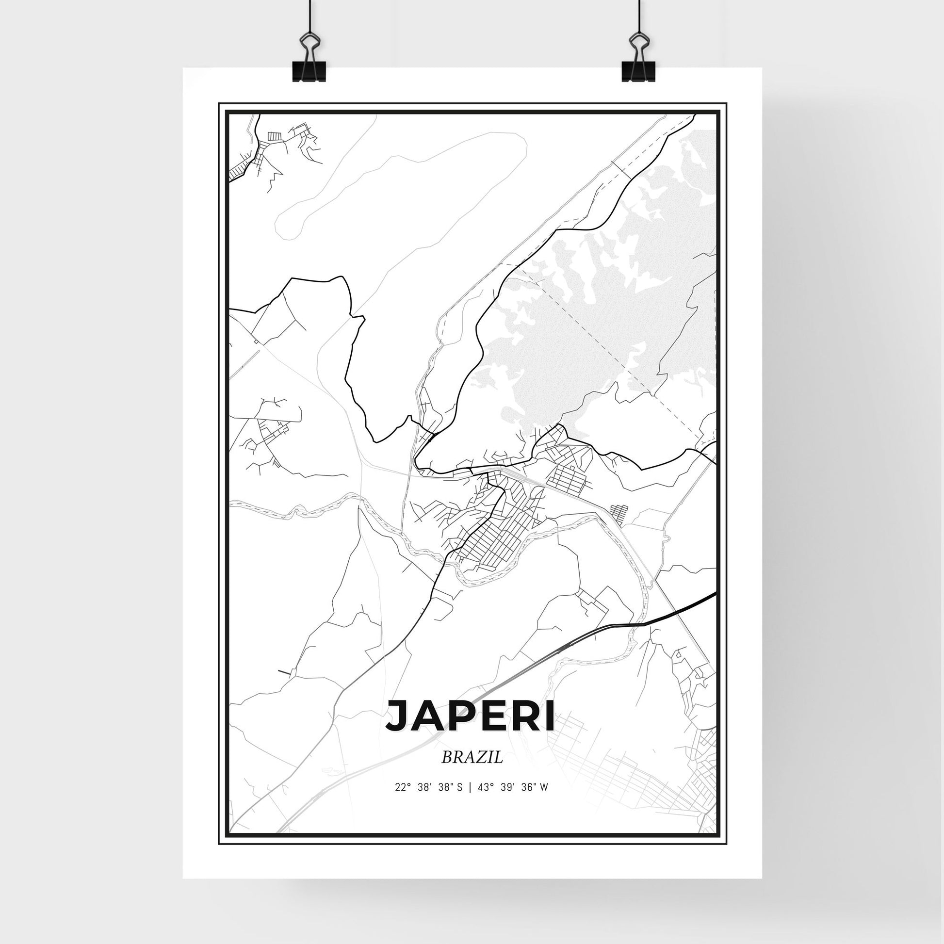 Japeri Brazil - Premium City Map Poster