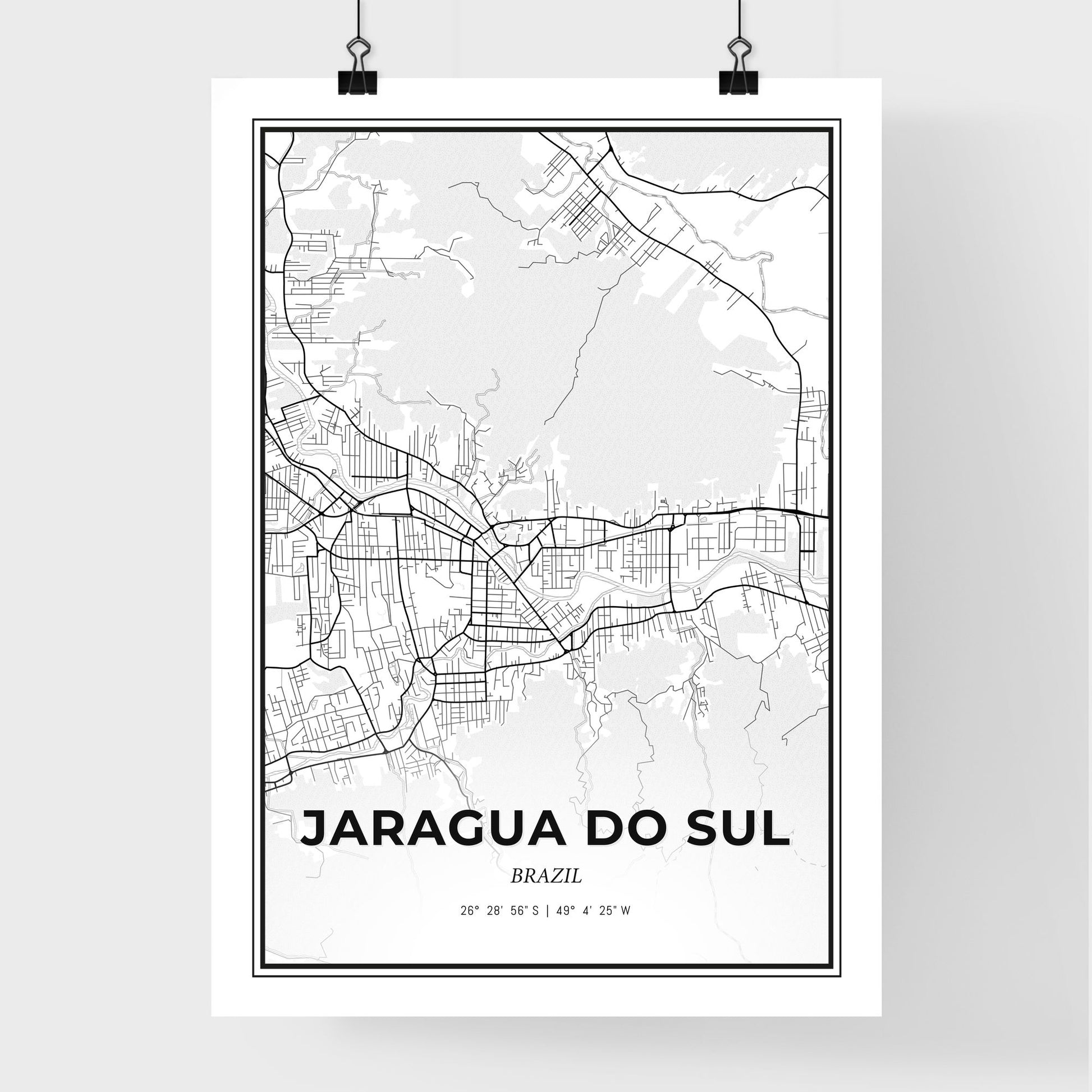 Jaragua do Sul Brazil - Premium City Map Poster