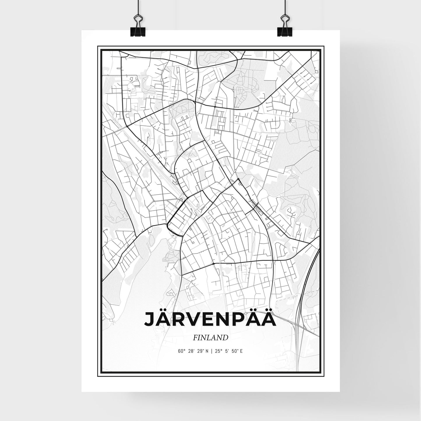 Järvenpää Finland - Premium City Map Poster