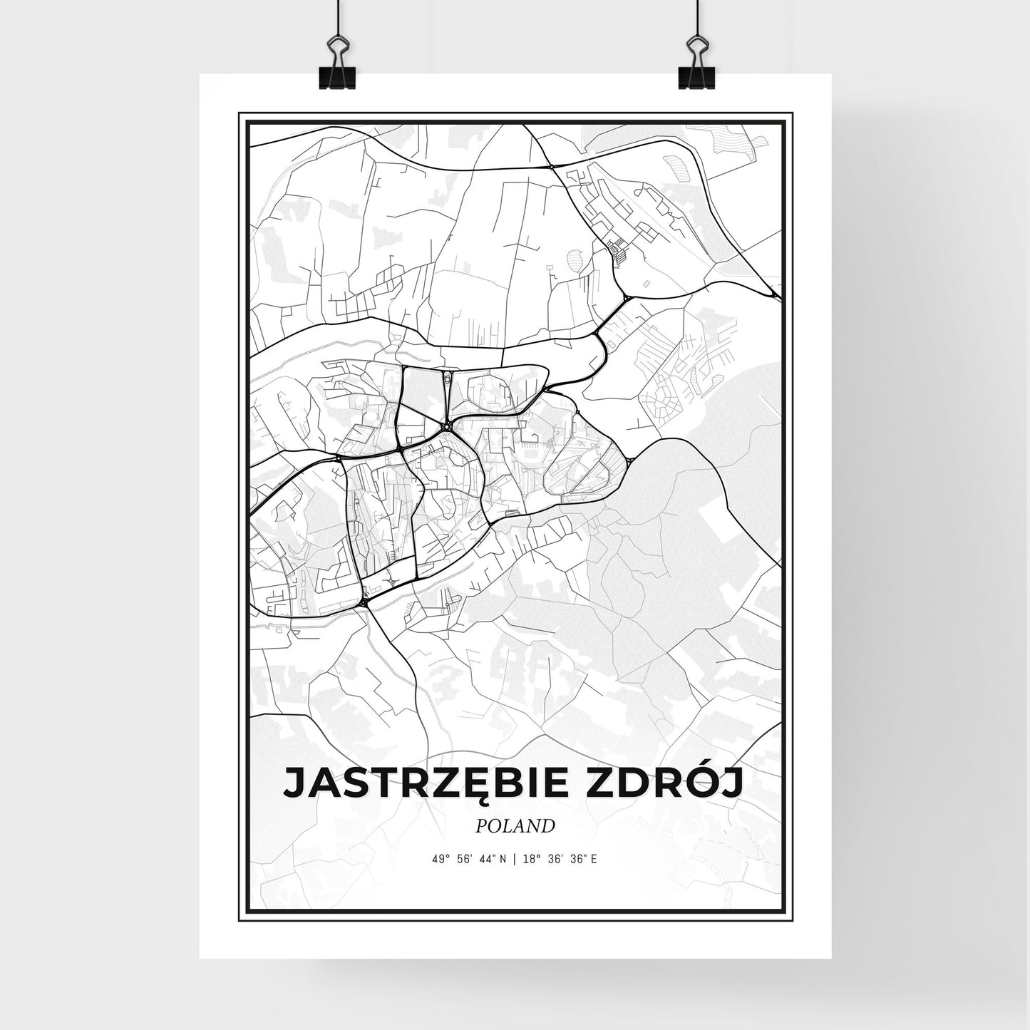 Jastrzębie Zdrój Poland - Premium City Map Poster