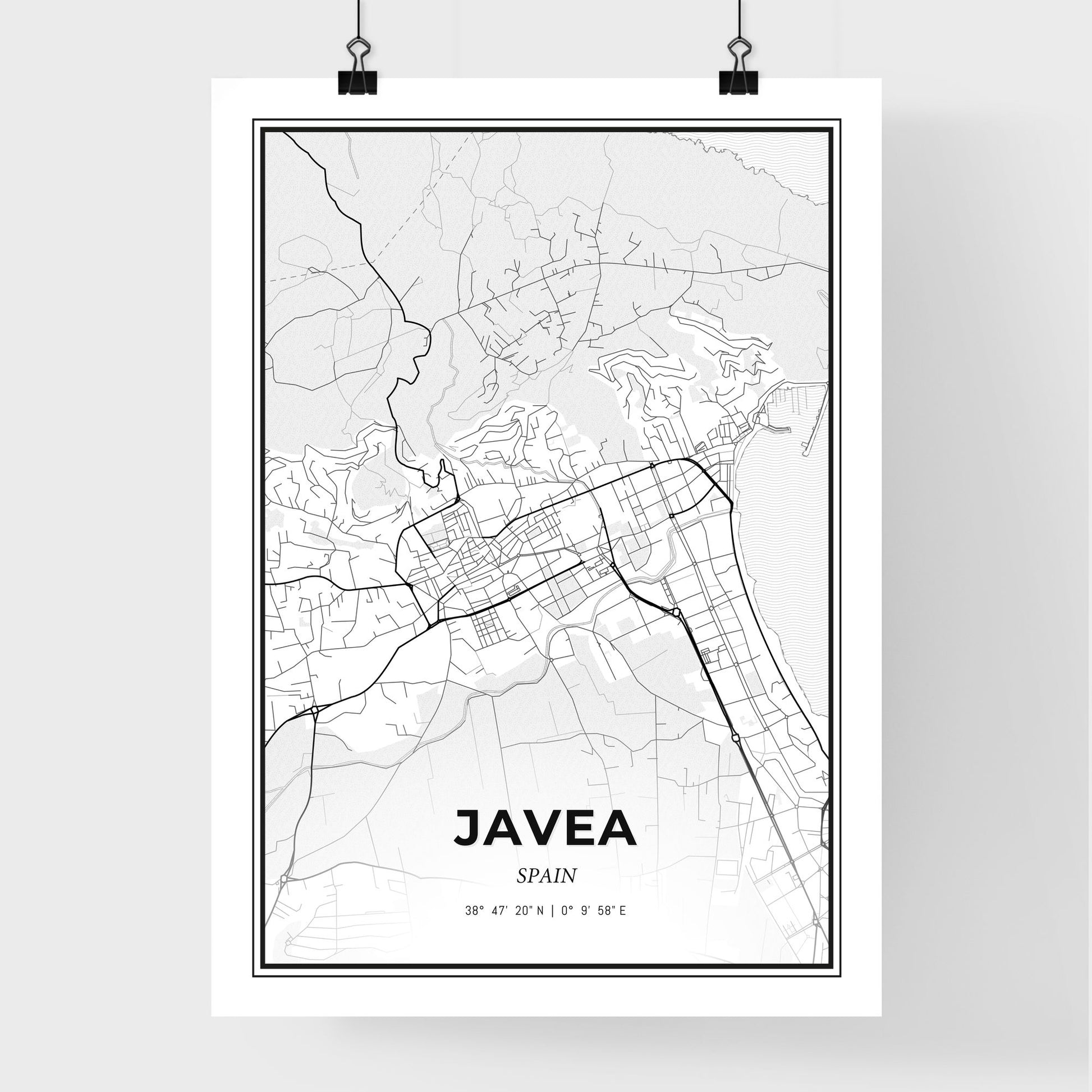 Javea Spain - Premium City Map Poster