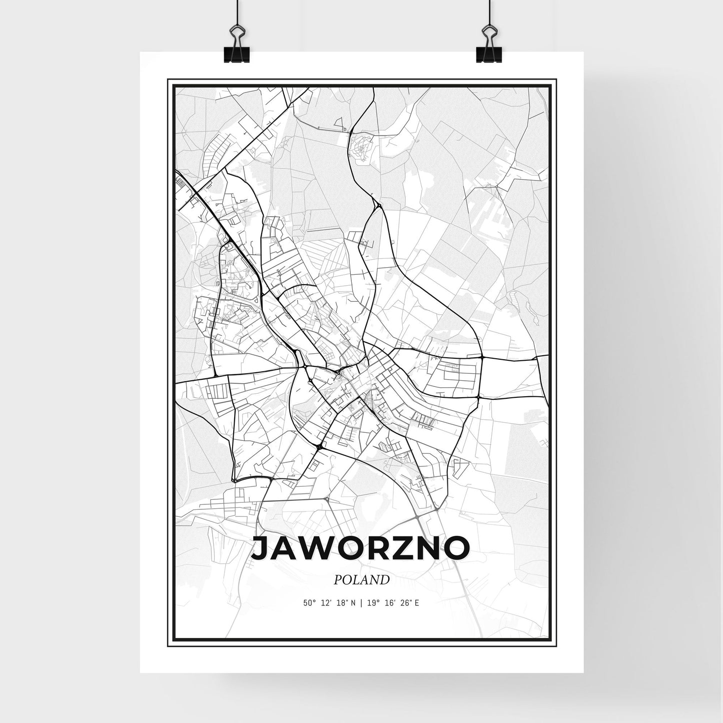 Jaworzno Poland - Premium City Map Poster