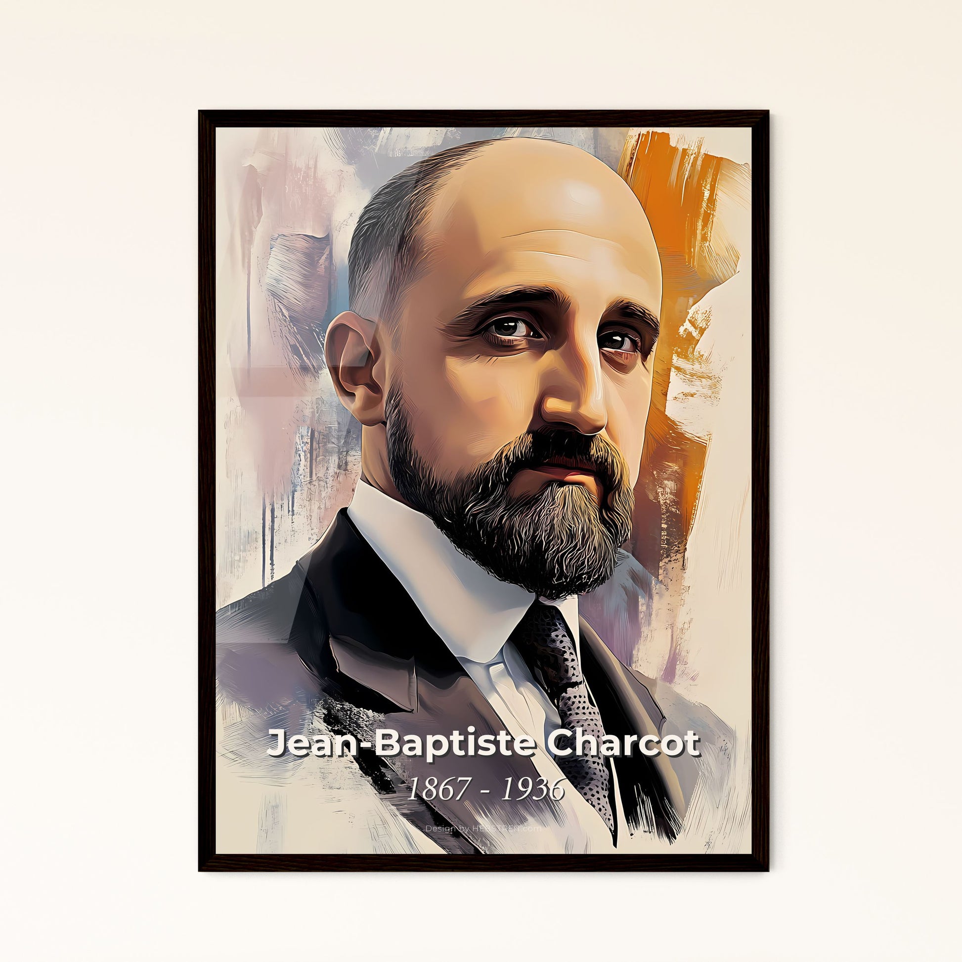 Portrait of Jean-Baptiste Charcot, 1867 - 1936. Impressionistic painting of a man with a beard.