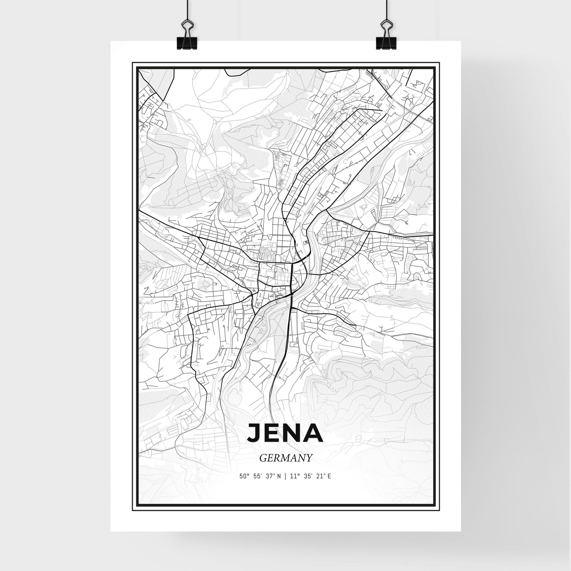 Jena Germany - Premium City Map Poster