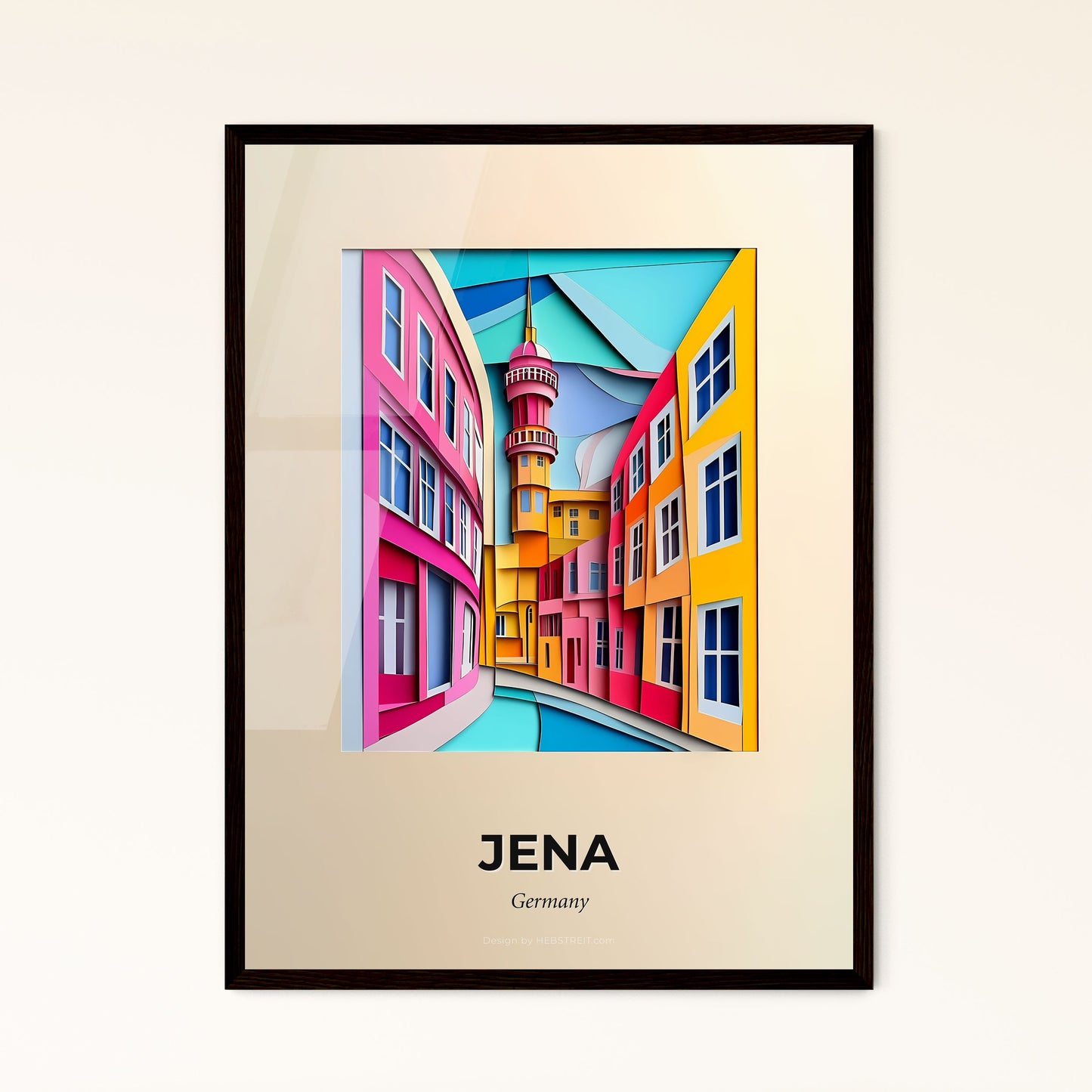 Vivid Jena, Germany - a colorful city with a clock tower