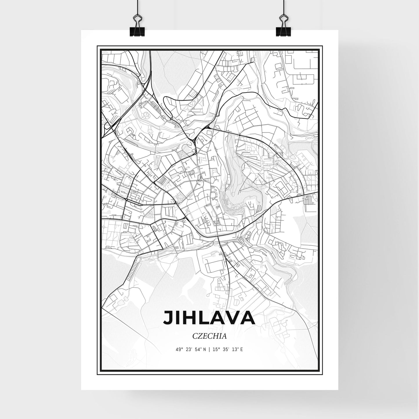  Jihlava Czechia - Premium City Map Poster