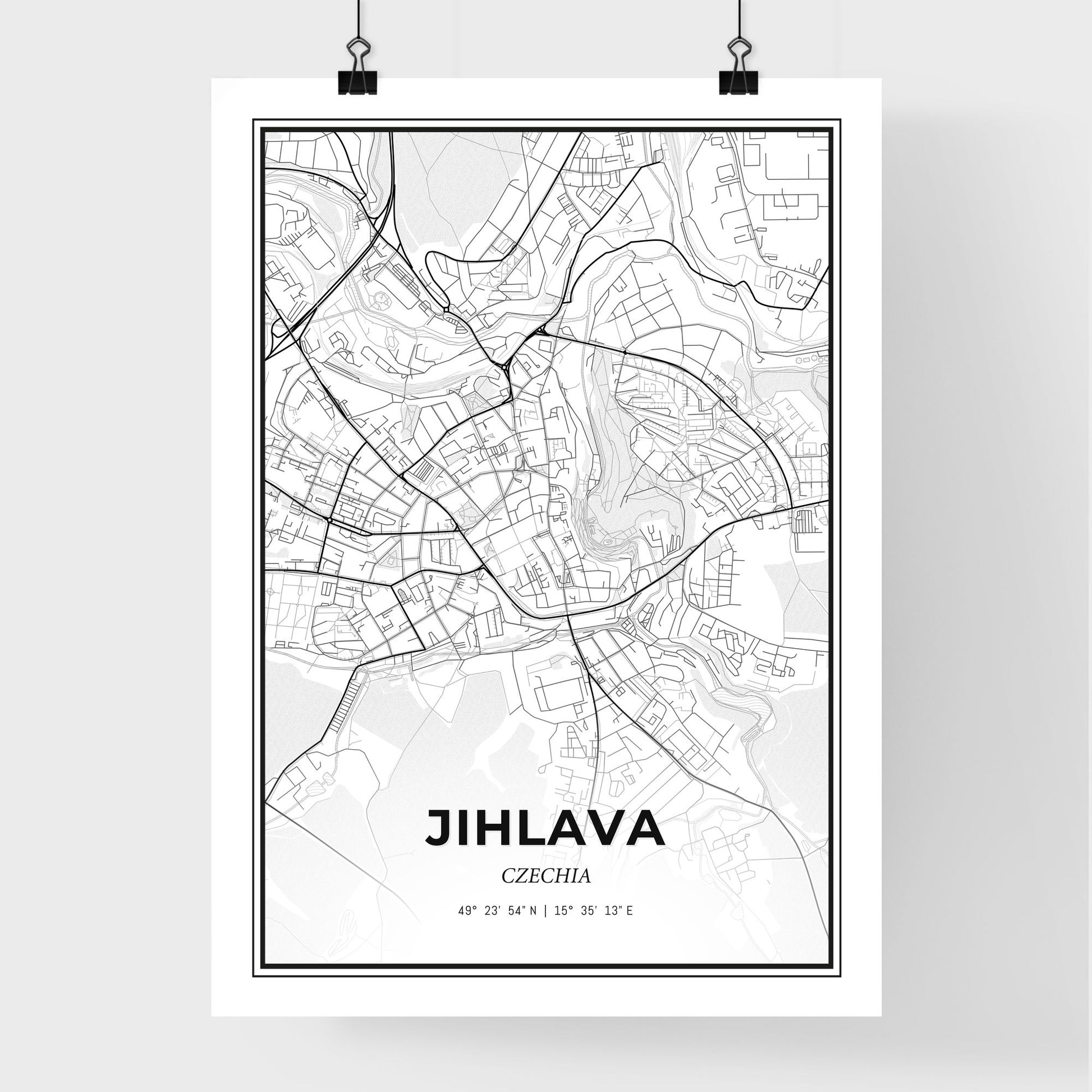  Jihlava Czechia - Premium City Map Poster