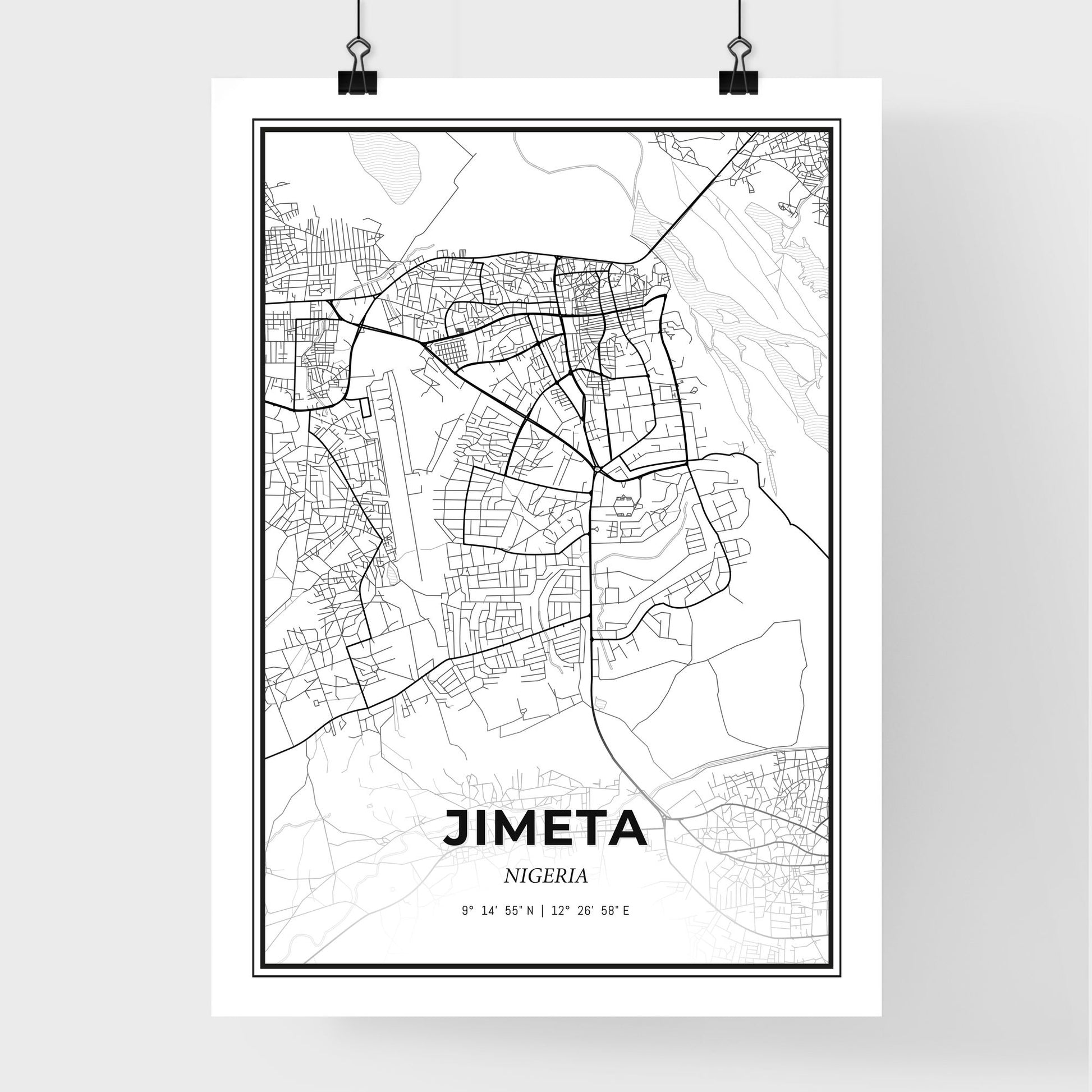 Jimeta Nigeria - Premium City Map Poster