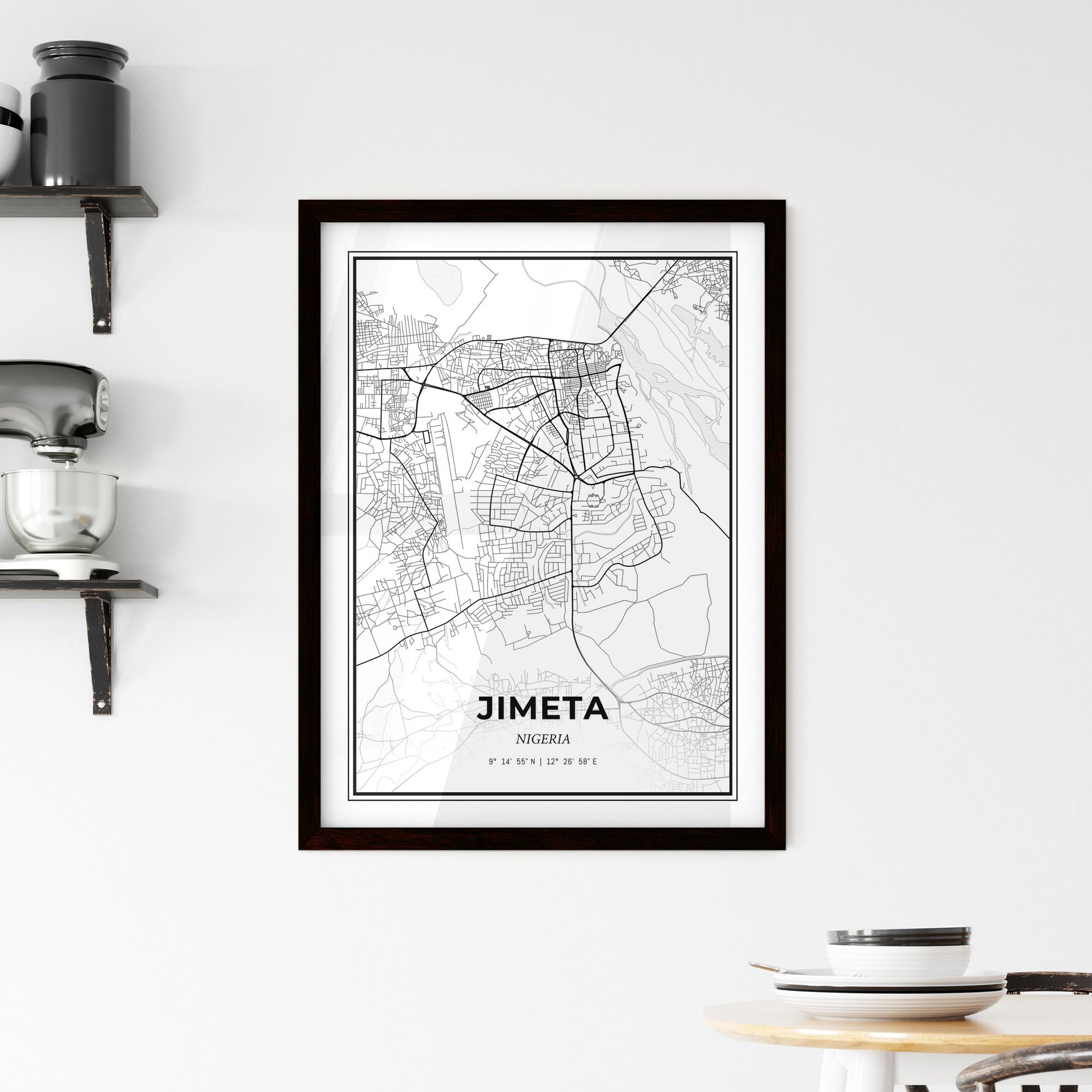 Jimeta Nigeria - Minimal City Map