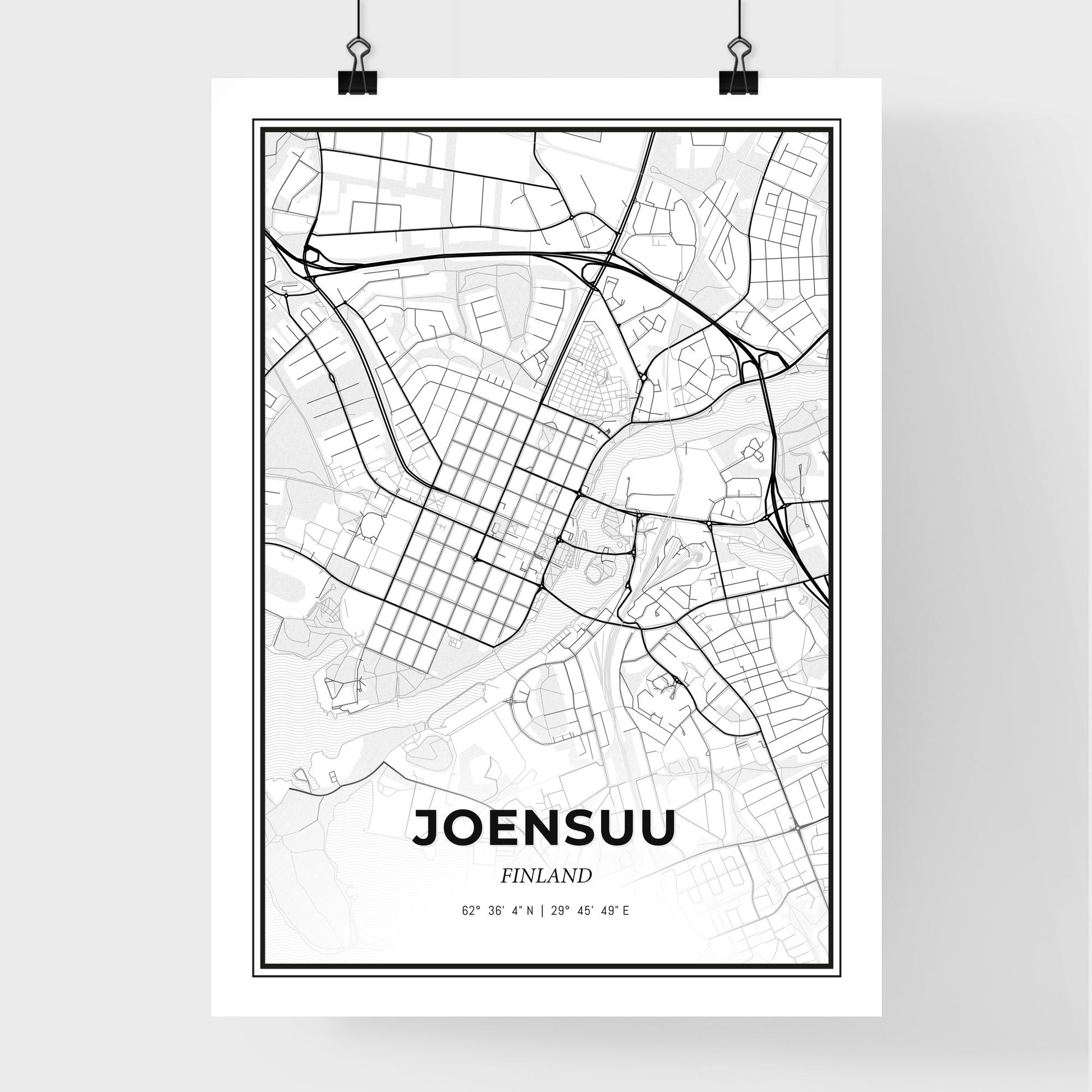 Joensuu Finland - Premium City Map Poster