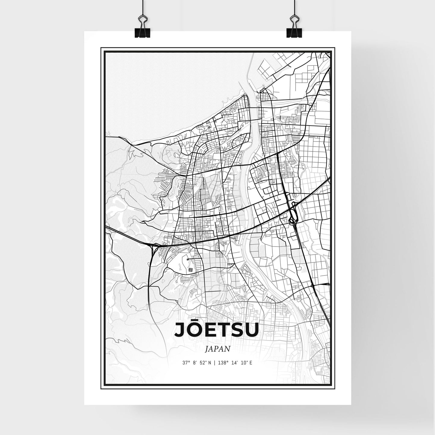 Jōetsu Japan - Premium City Map Poster