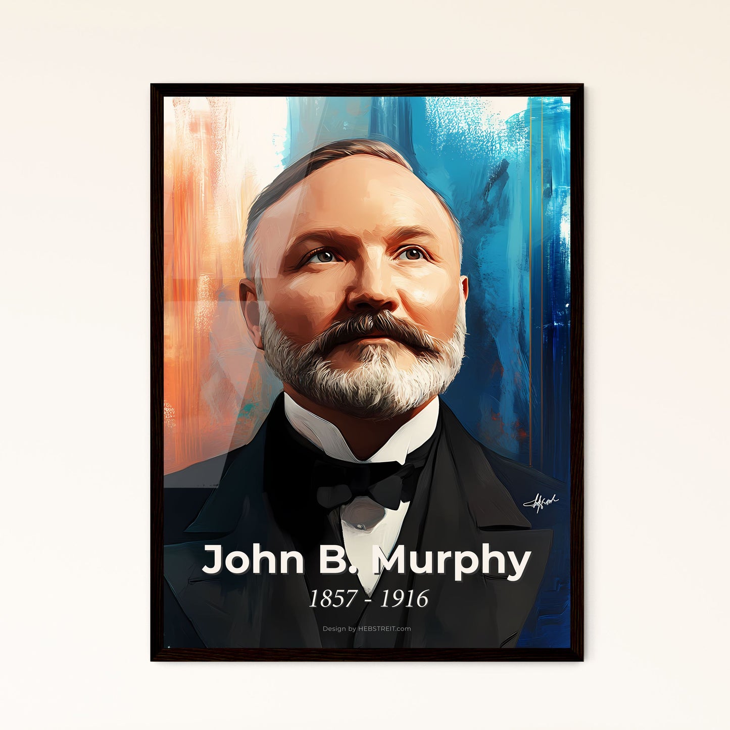 Portrait of John B. Murphy, 1857 - 1916. Impressionistic painting of a man in a suit.