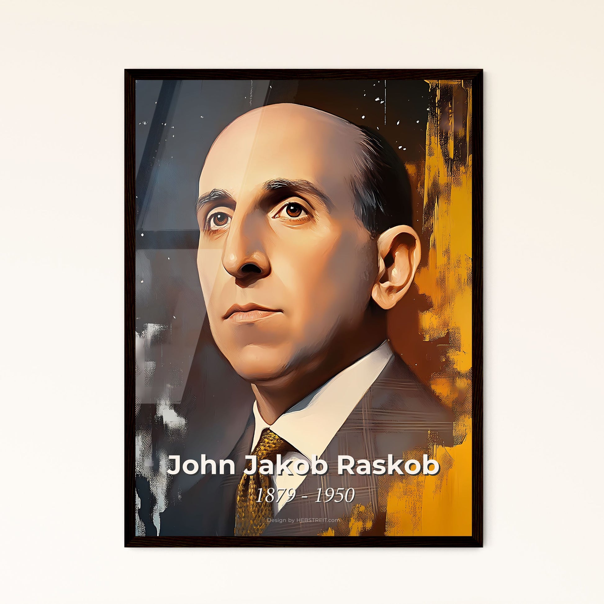 Portrait of John Jakob Raskob, 1879 - 1950. Impressionistic painting of a man in a suit.