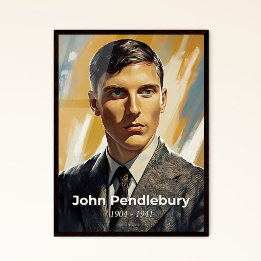 Portrait of John Pendlebury, 1904 - 1941. Impressionistic painting of a man in a suit.