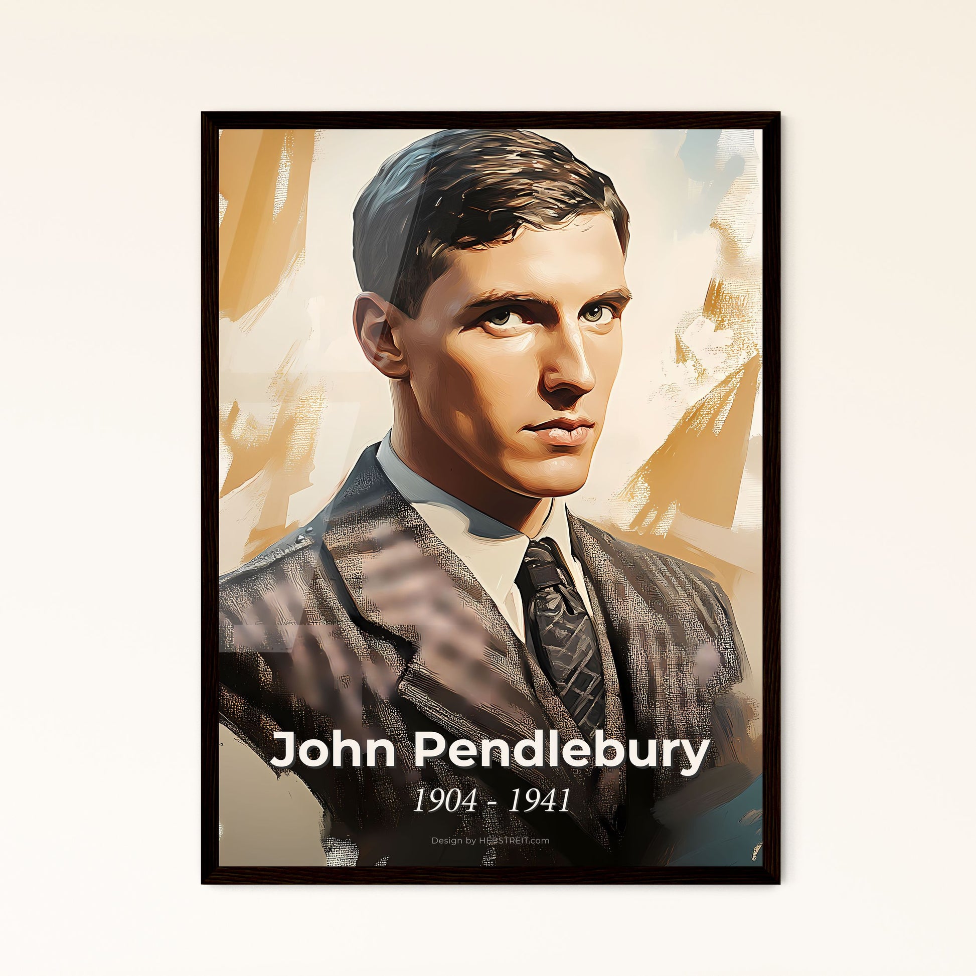 Portrait of John Pendlebury, 1904 - 1941. Impressionistic painting of a man in a suit.