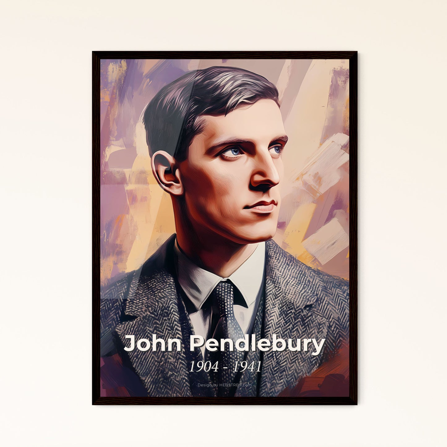 Portrait of John Pendlebury, 1904 - 1941. Impressionistic painting of a man in a suit.