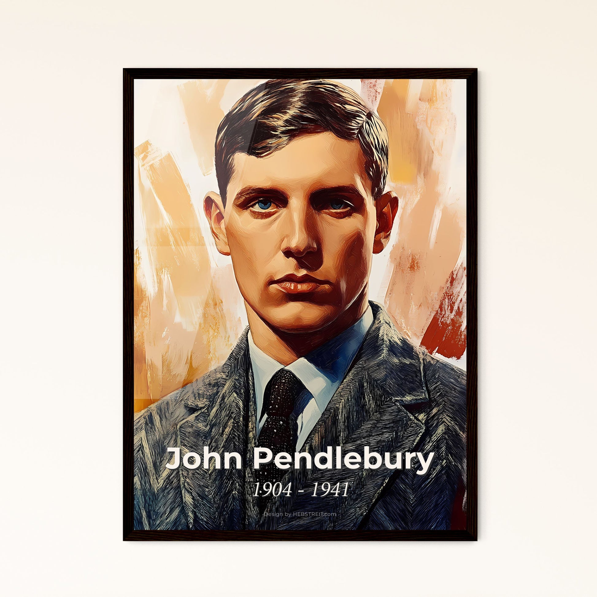 Portrait of John Pendlebury, 1904 - 1941. Impressionistic painting of a man in a suit.