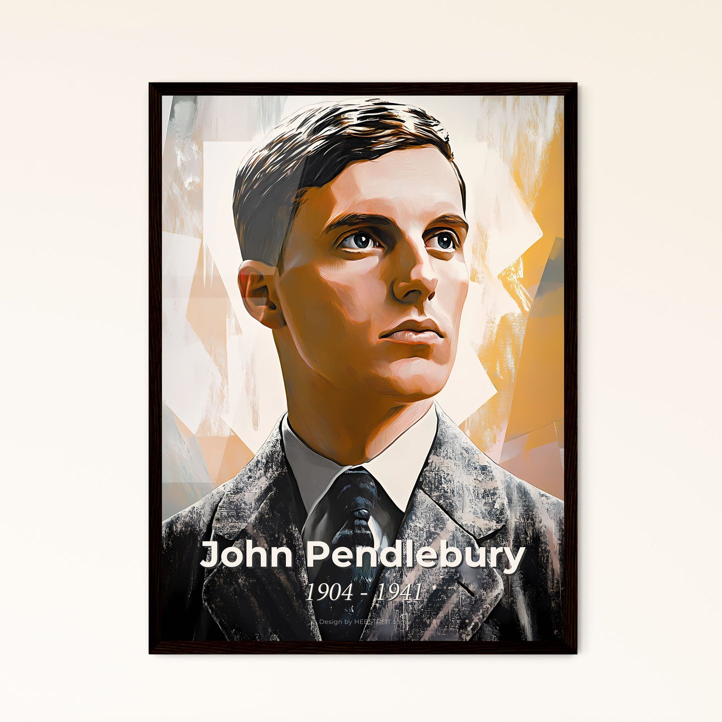 Portrait of John Pendlebury, 1904 - 1941. Impressionistic painting of a man in a suit.