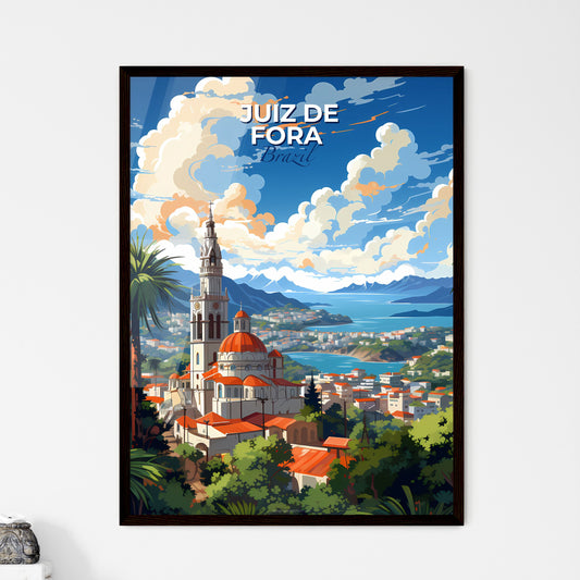 Juiz de Fora Brazil Skyline City Art Painting Landscape River Building Downtown Default Title