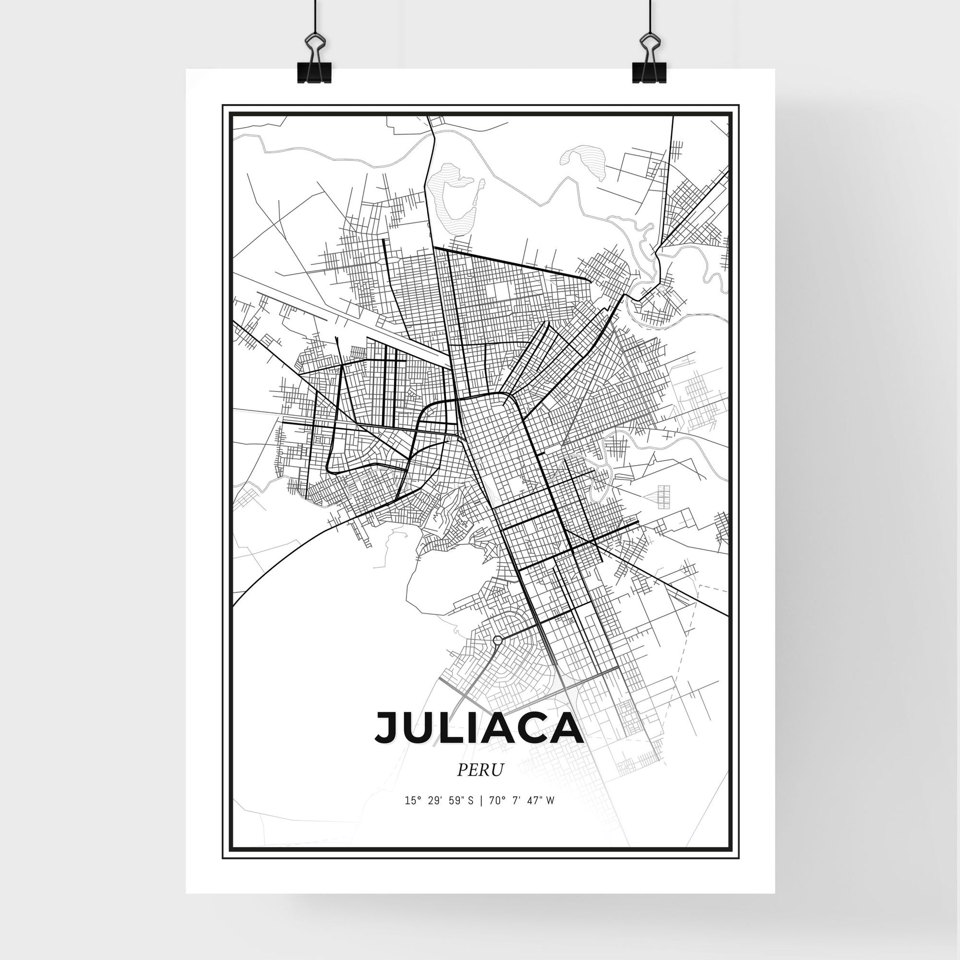 Juliaca Peru - Premium City Map Poster