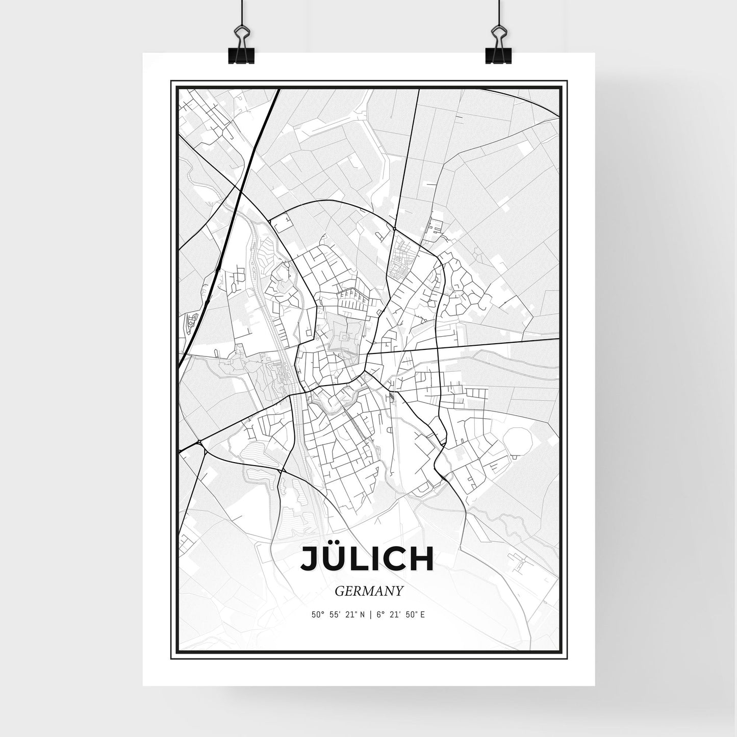 Julich Germany - Premium City Map Poster