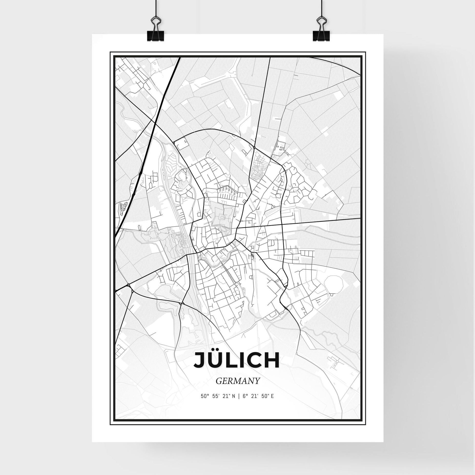 Julich Germany - Premium City Map Poster