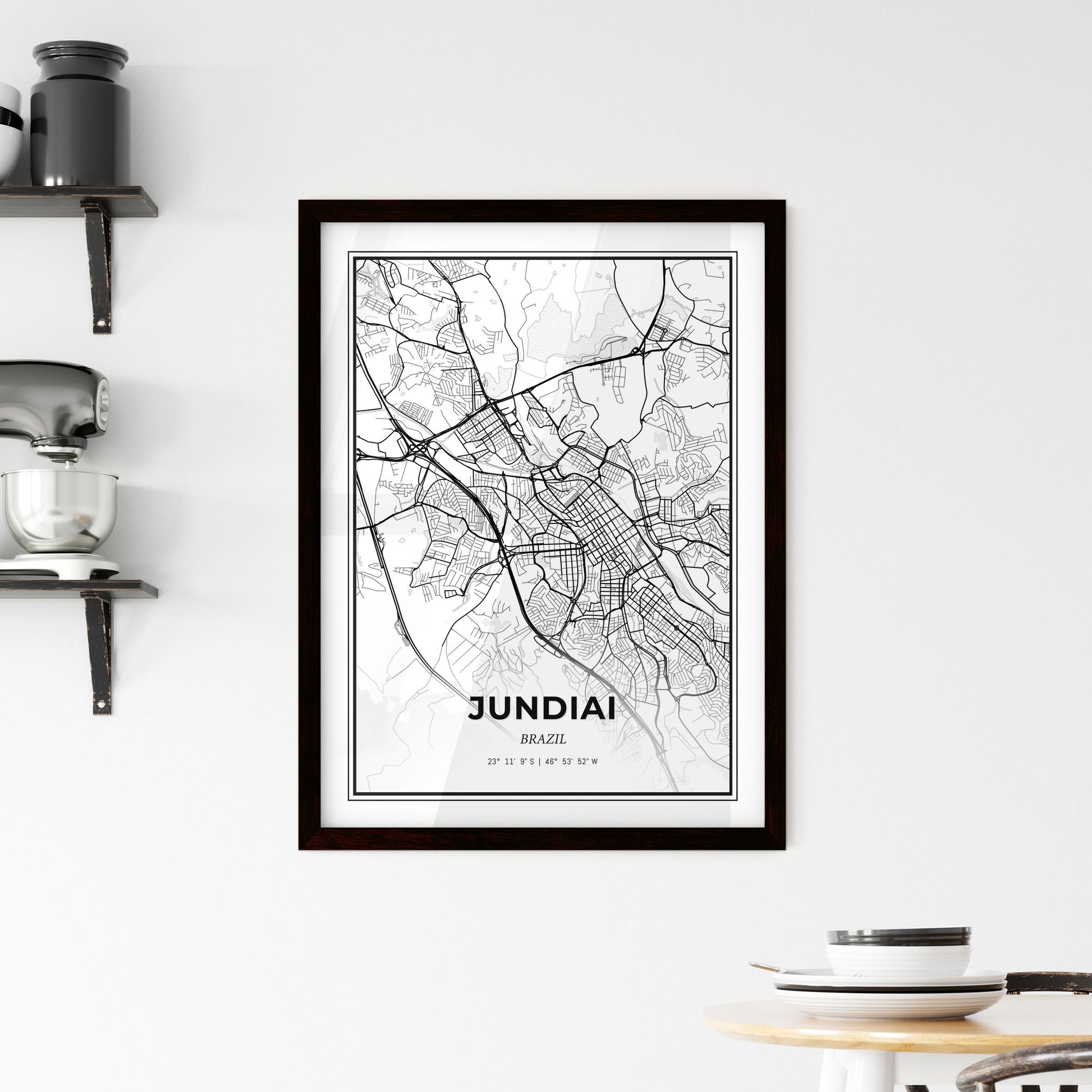 Jundiai Brazil - Minimal City Map