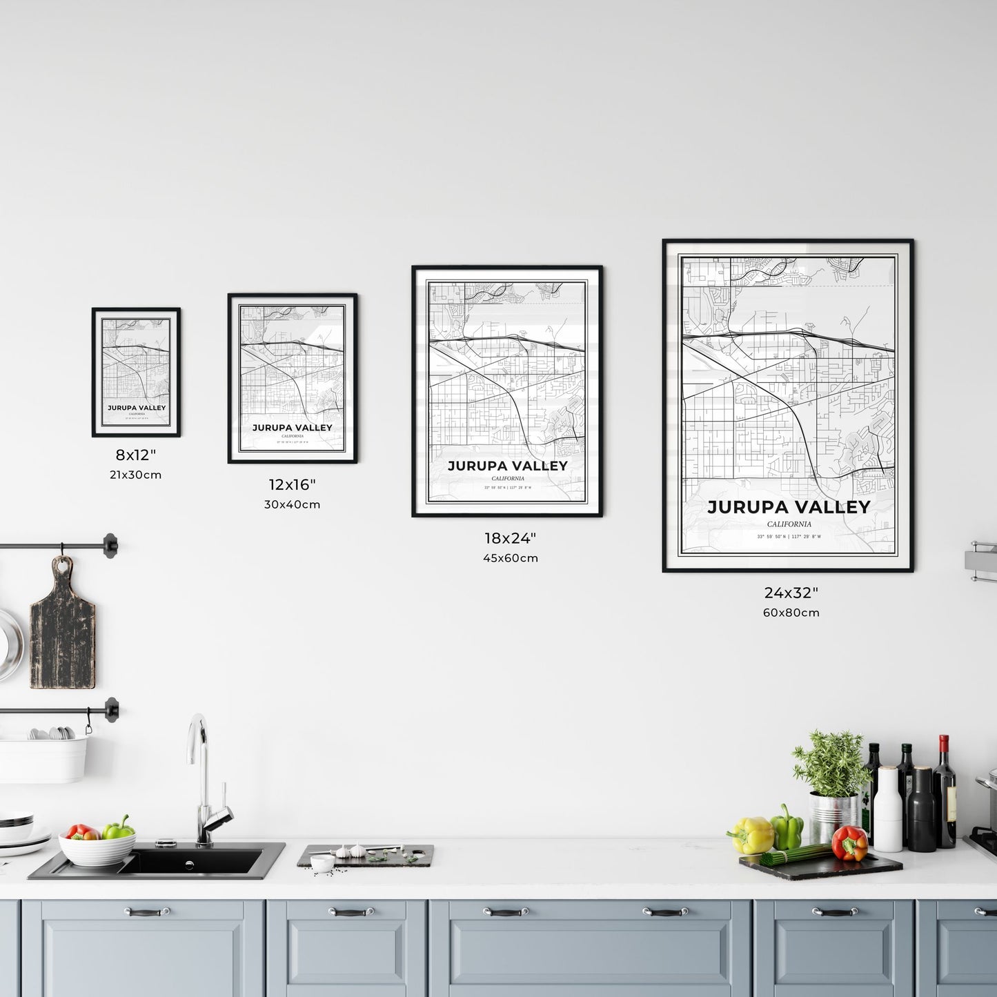 Jurupa Valley California - Customizable Modern City Map